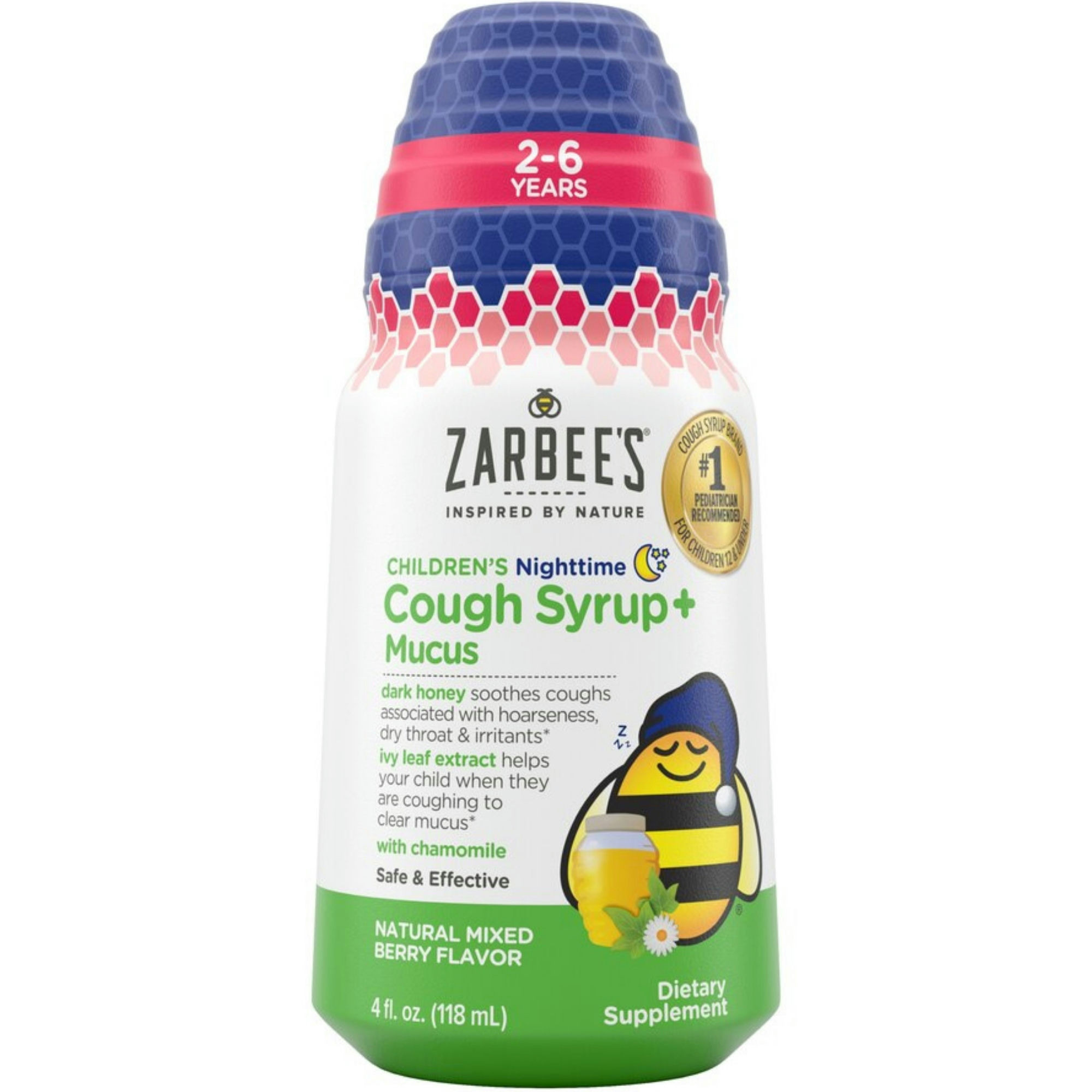 Zarbee's Children's Nighttime Cough Syrup + Mucus
