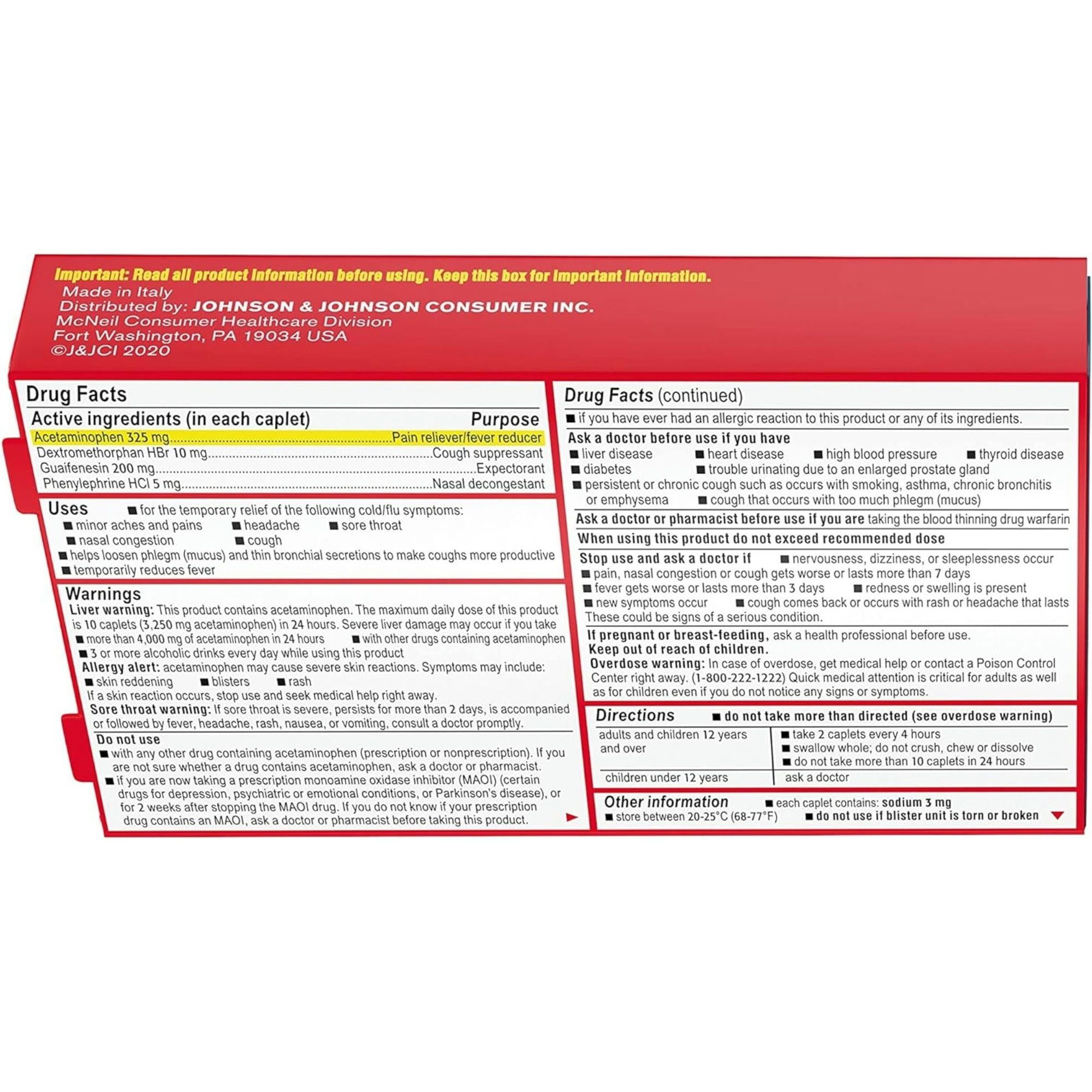 Tylenol Cold + Flu Severe Caplets For Multi-Symptom Relief