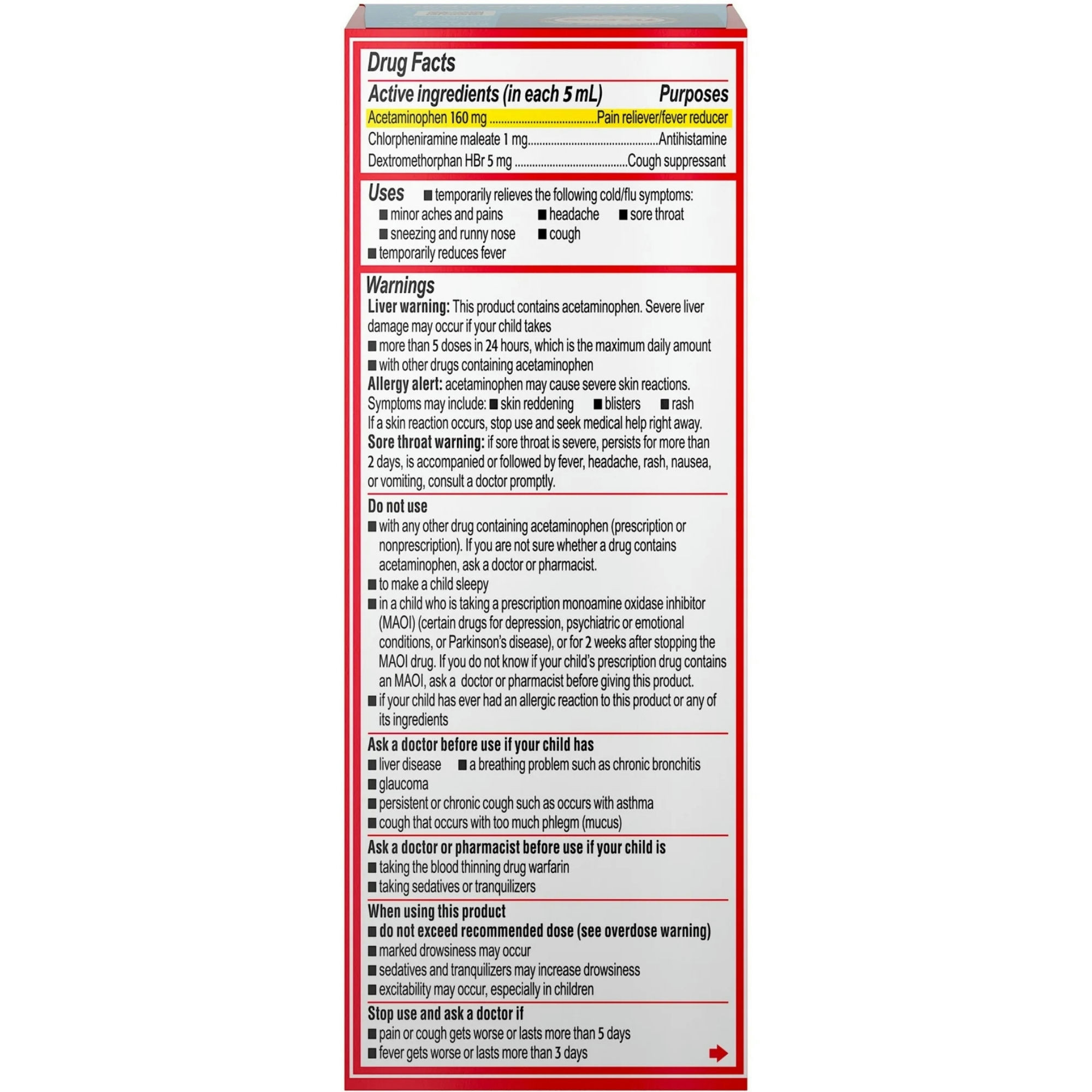 Tylenol Children's Cold + Cough + Runny Nose Medicine