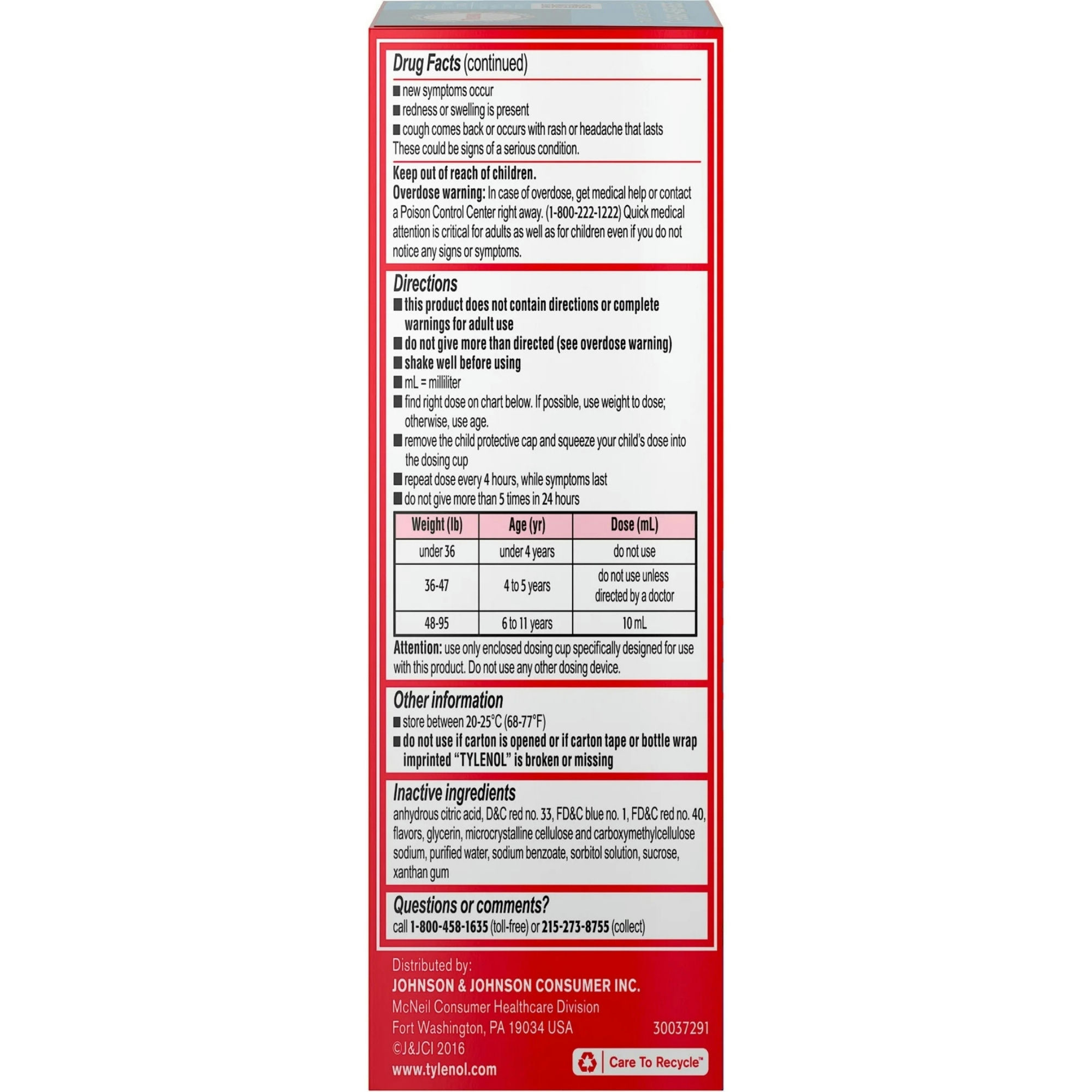 Tylenol Children's Cold + Cough + Runny Nose Medicine