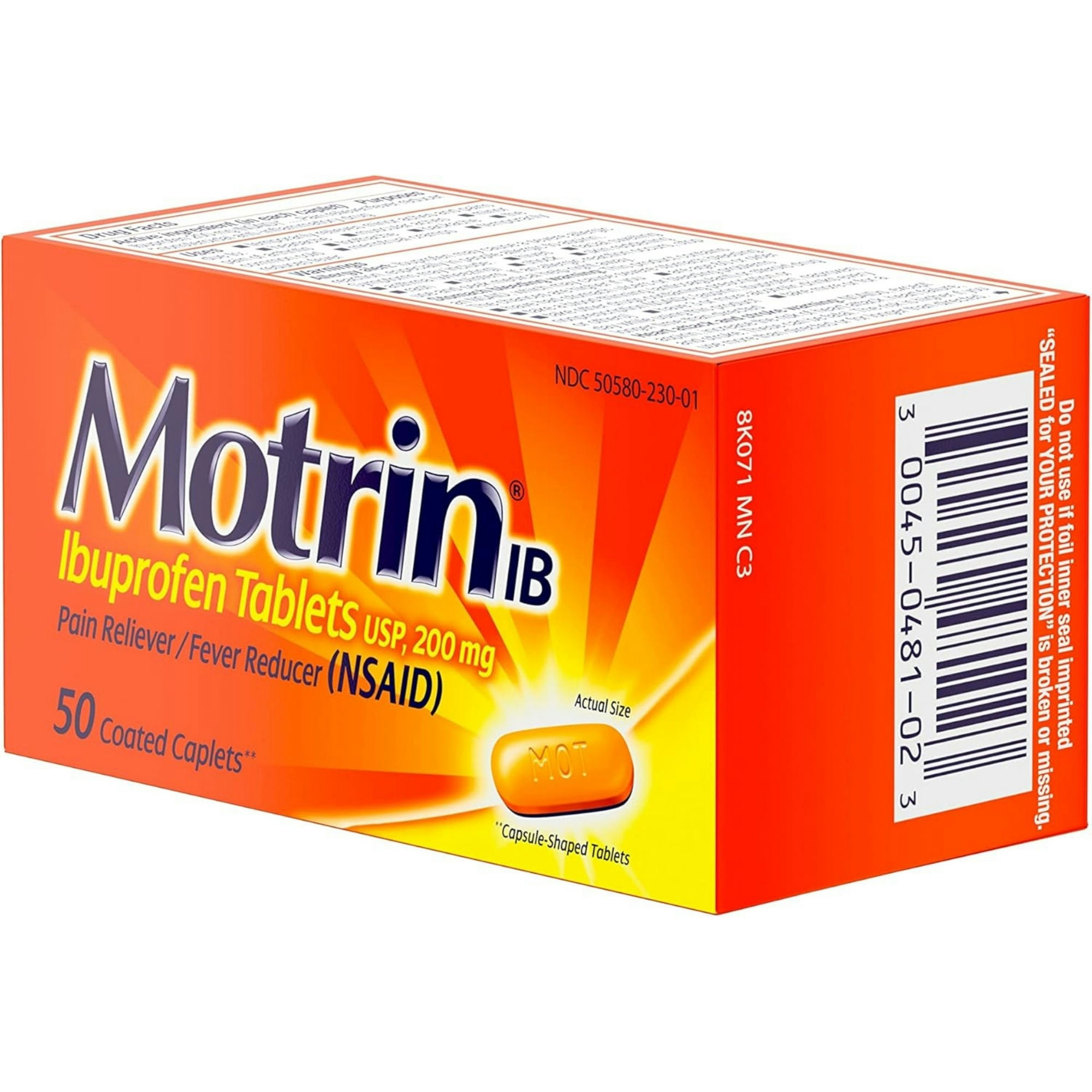 Motrin Tablets for Pain & Fever Relief