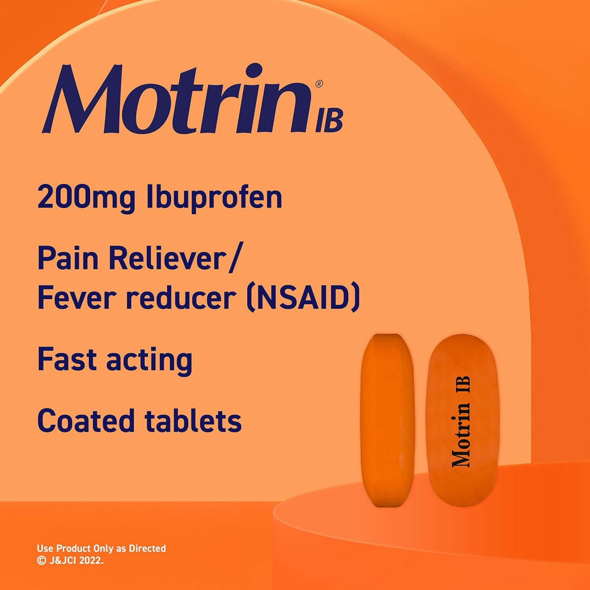 Motrin Tablets for Pain & Fever Relief