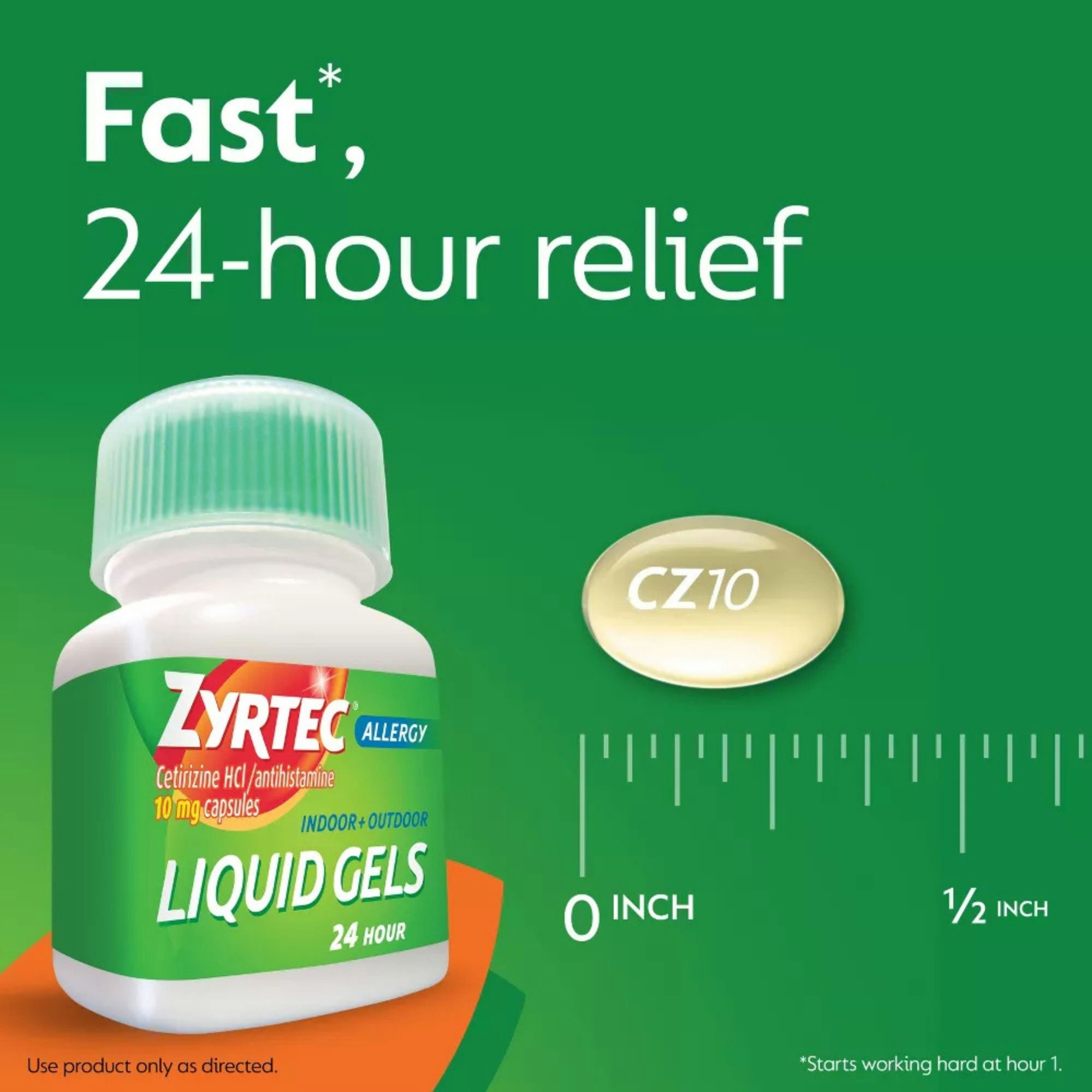 Zyrtec 24 Hour Allergy Relief Liquid Gels