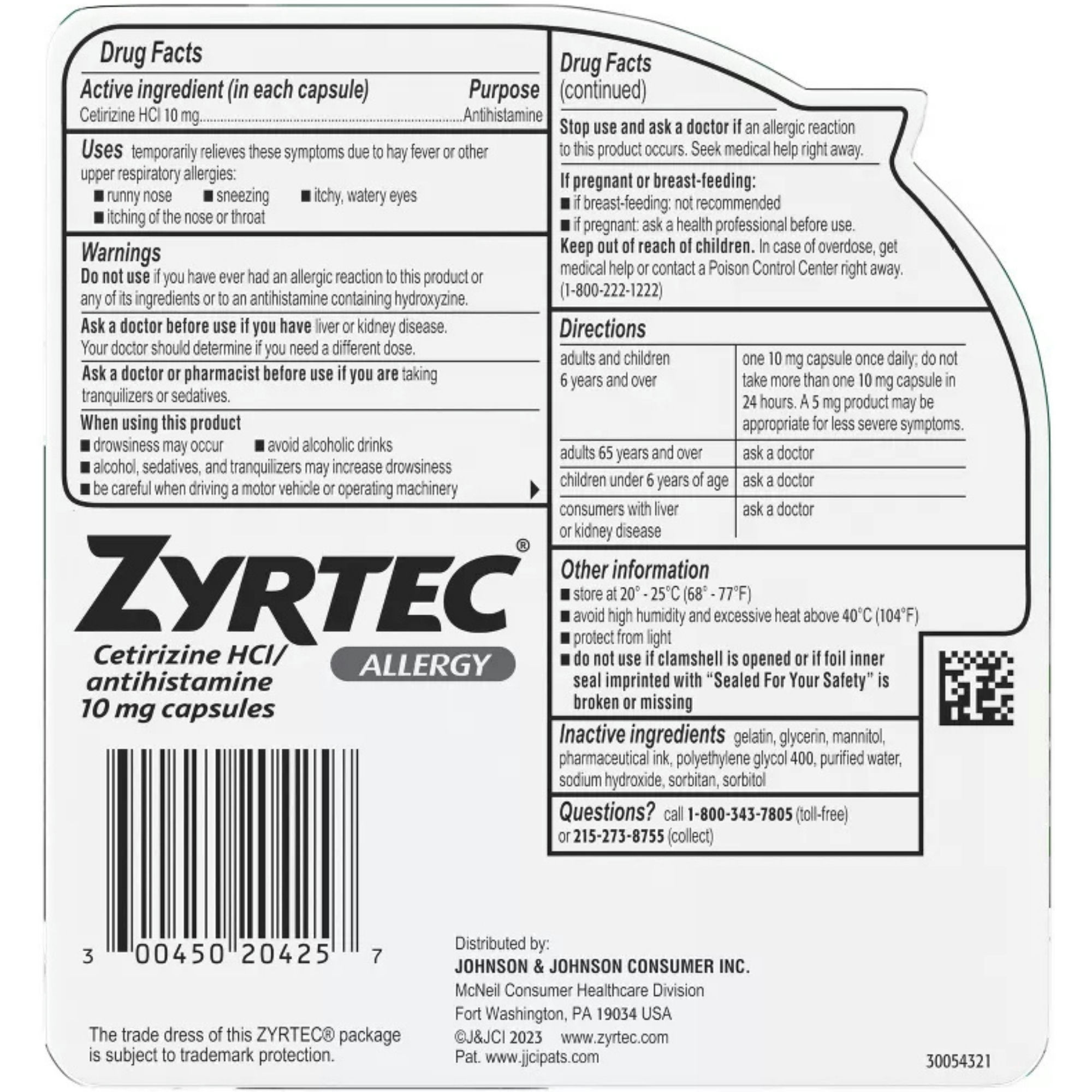 Zyrtec 24 Hour Allergy Relief Liquid Gels
