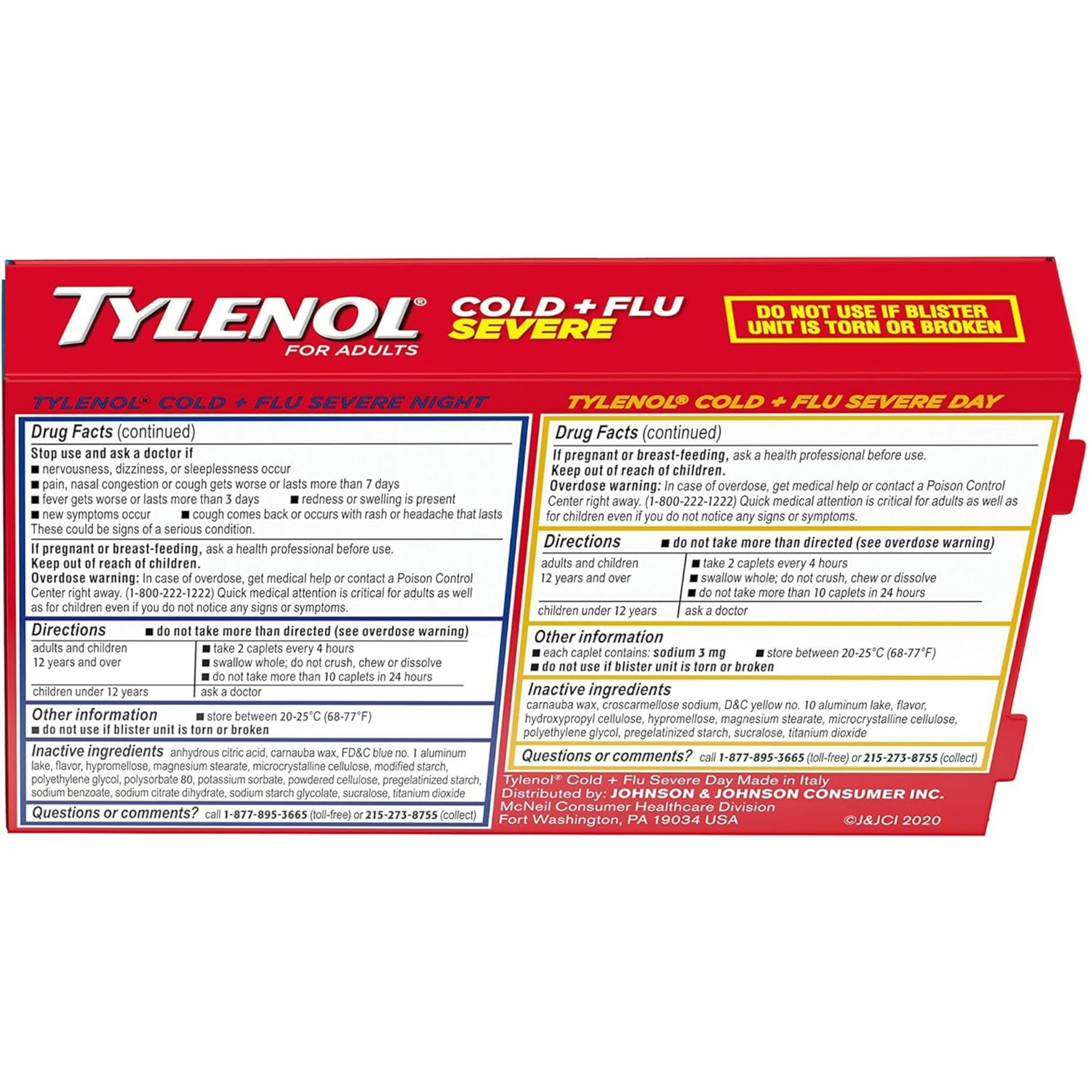 Tylenol Cold + Flu Severe For Day And Night Time