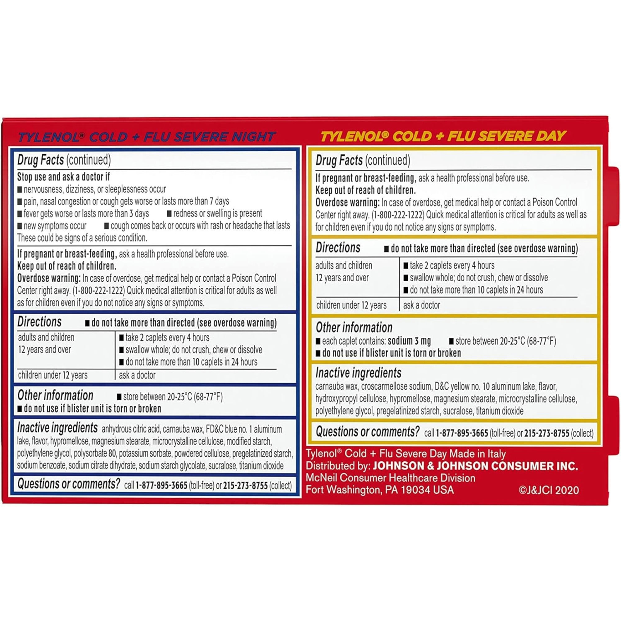Tylenol Cold + Flu Severe For Day And Night Time