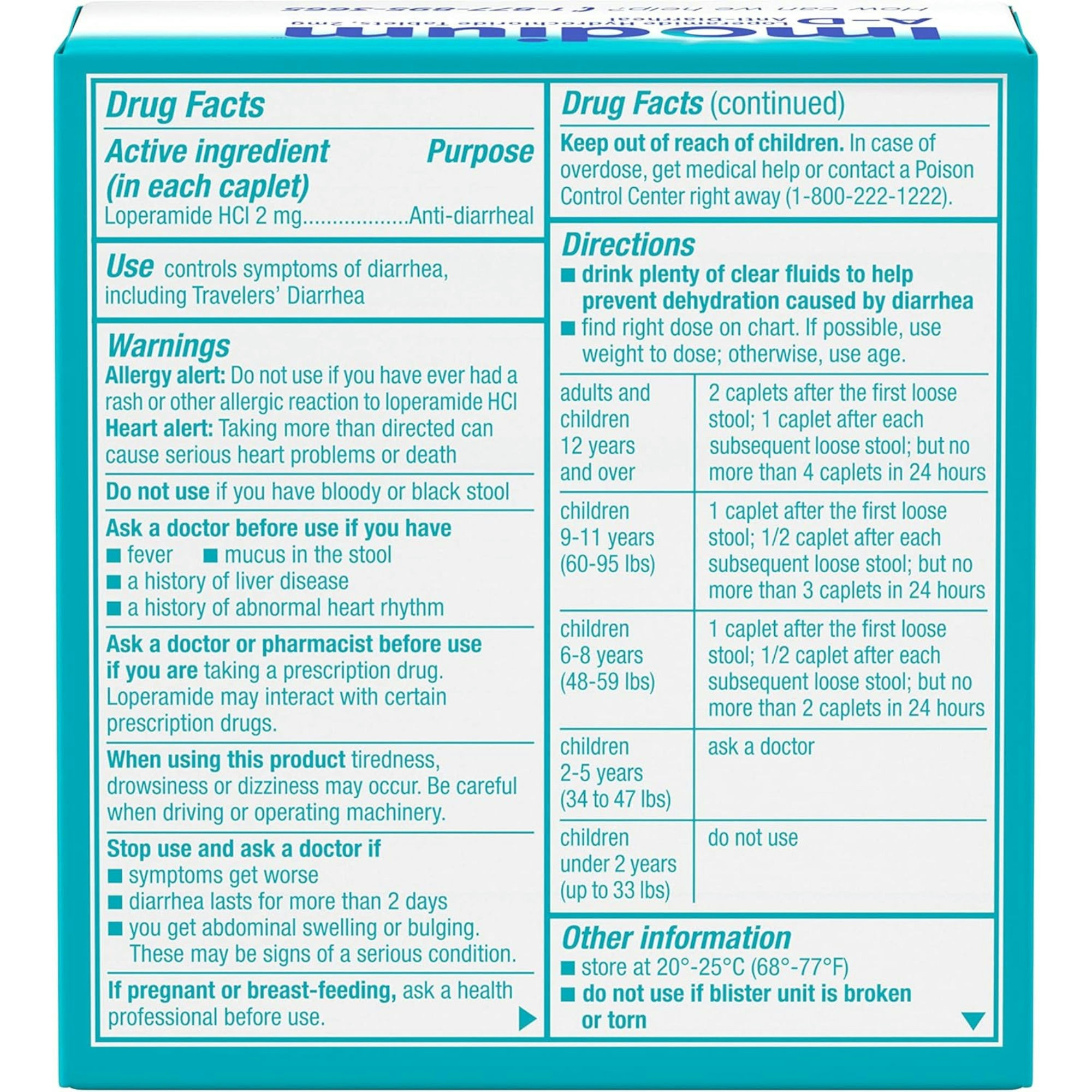Imodium A-D Anti-Diarrheal Caplets