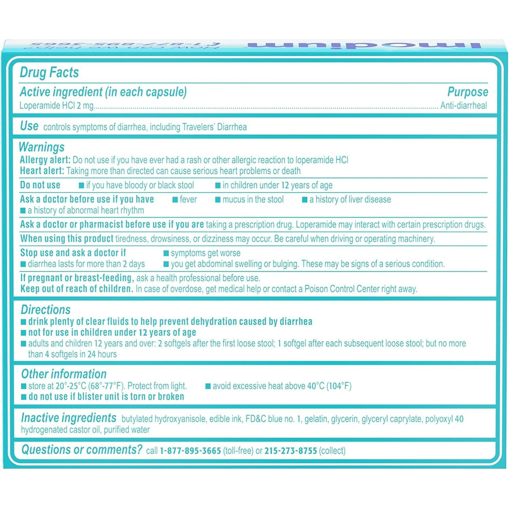 Imodium A-D Anti-Diarrheal Softgels