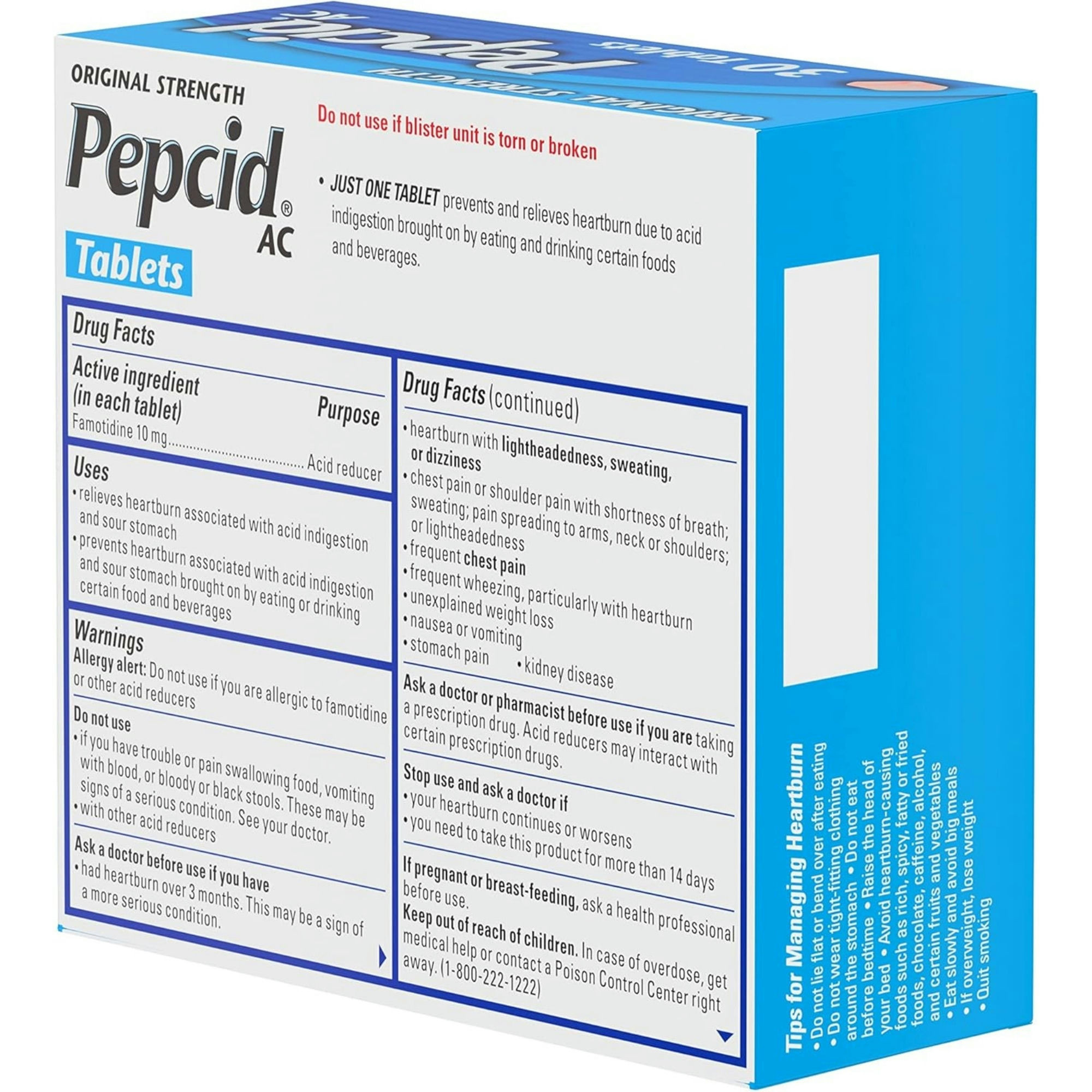 Pepcid AC Original Strength Acid Reducer Tablets