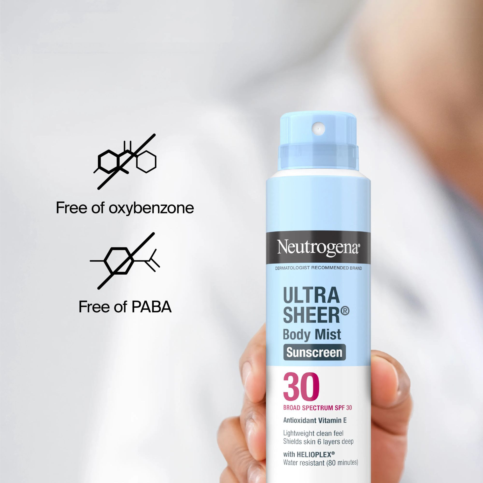 Neutrogena Ultra Sheer Body Mist Sunscreen Spray, SPF 30