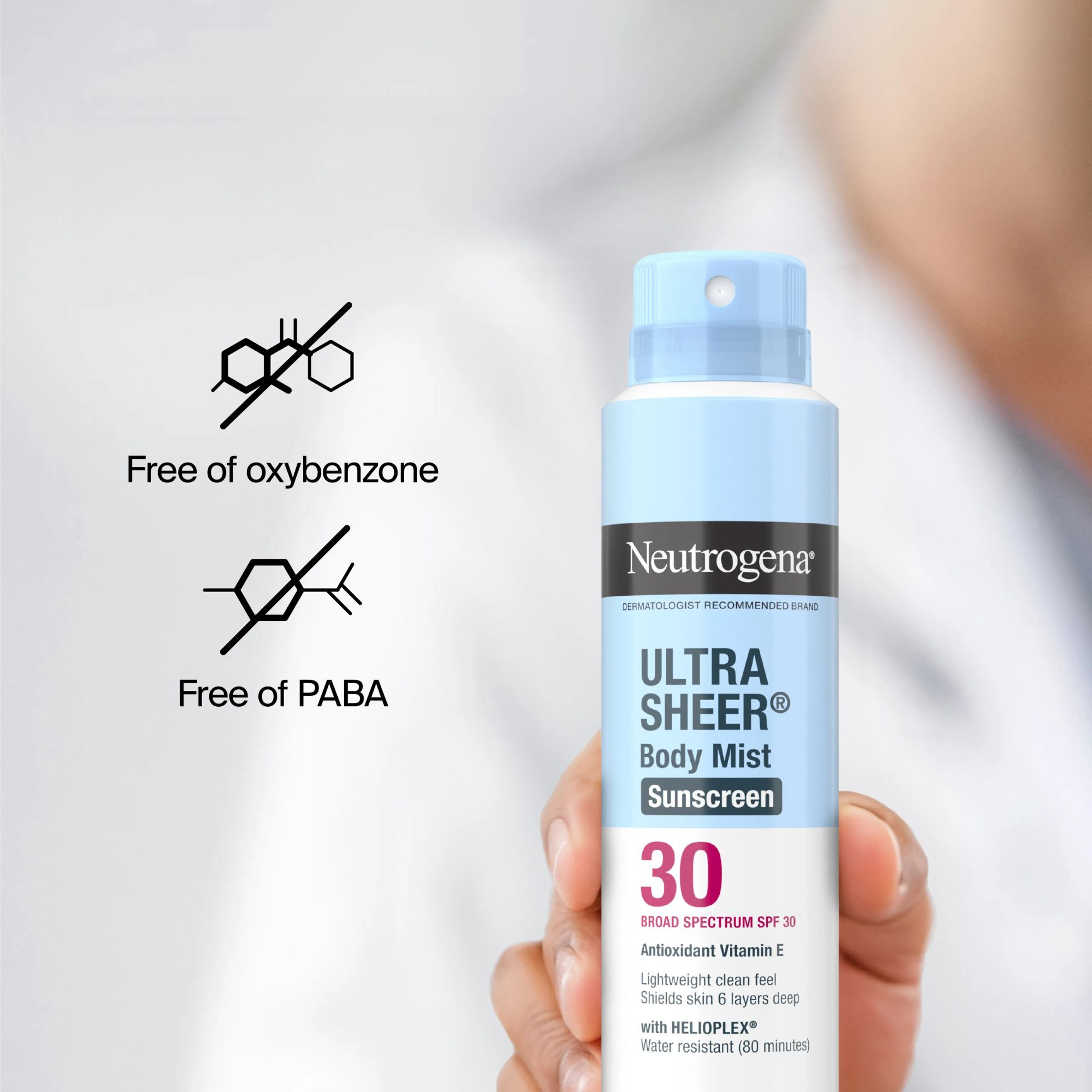 Neutrogena Ultra Sheer Body Mist Sunscreen Spray, SPF 30