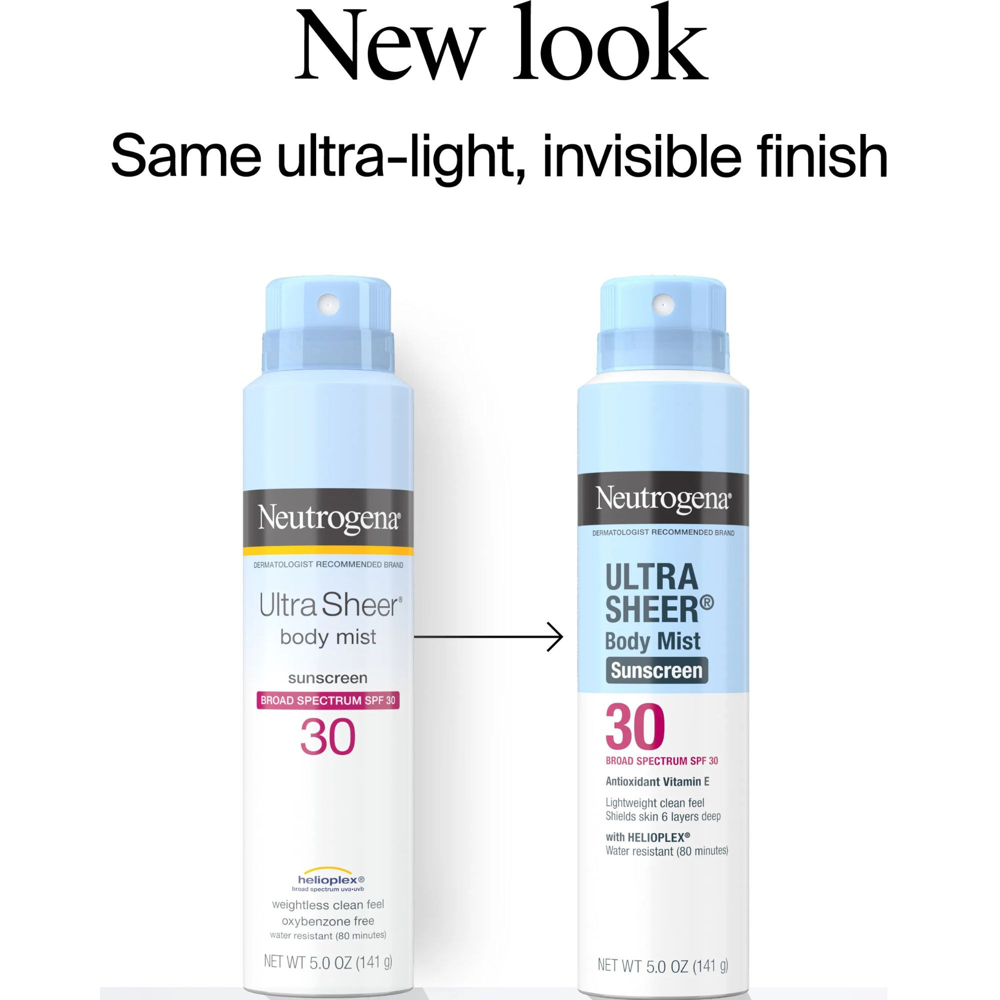 Neutrogena Ultra Sheer Body Mist Sunscreen Spray, SPF 30