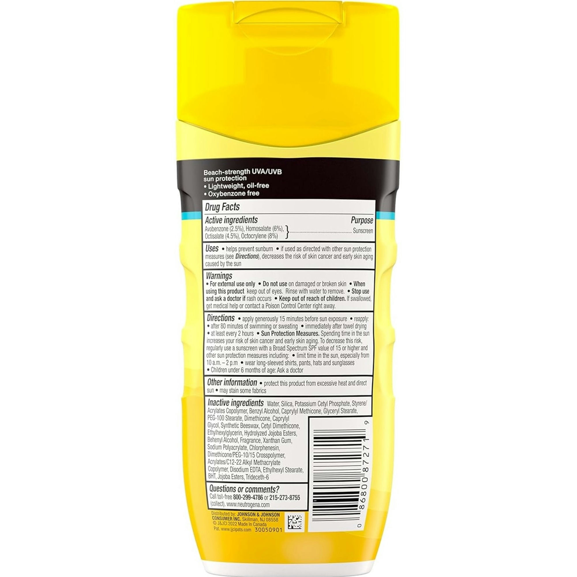 Neutrogena Beach Defense Water Plus Sun Protection Sunscreen Lotion, SPF 30