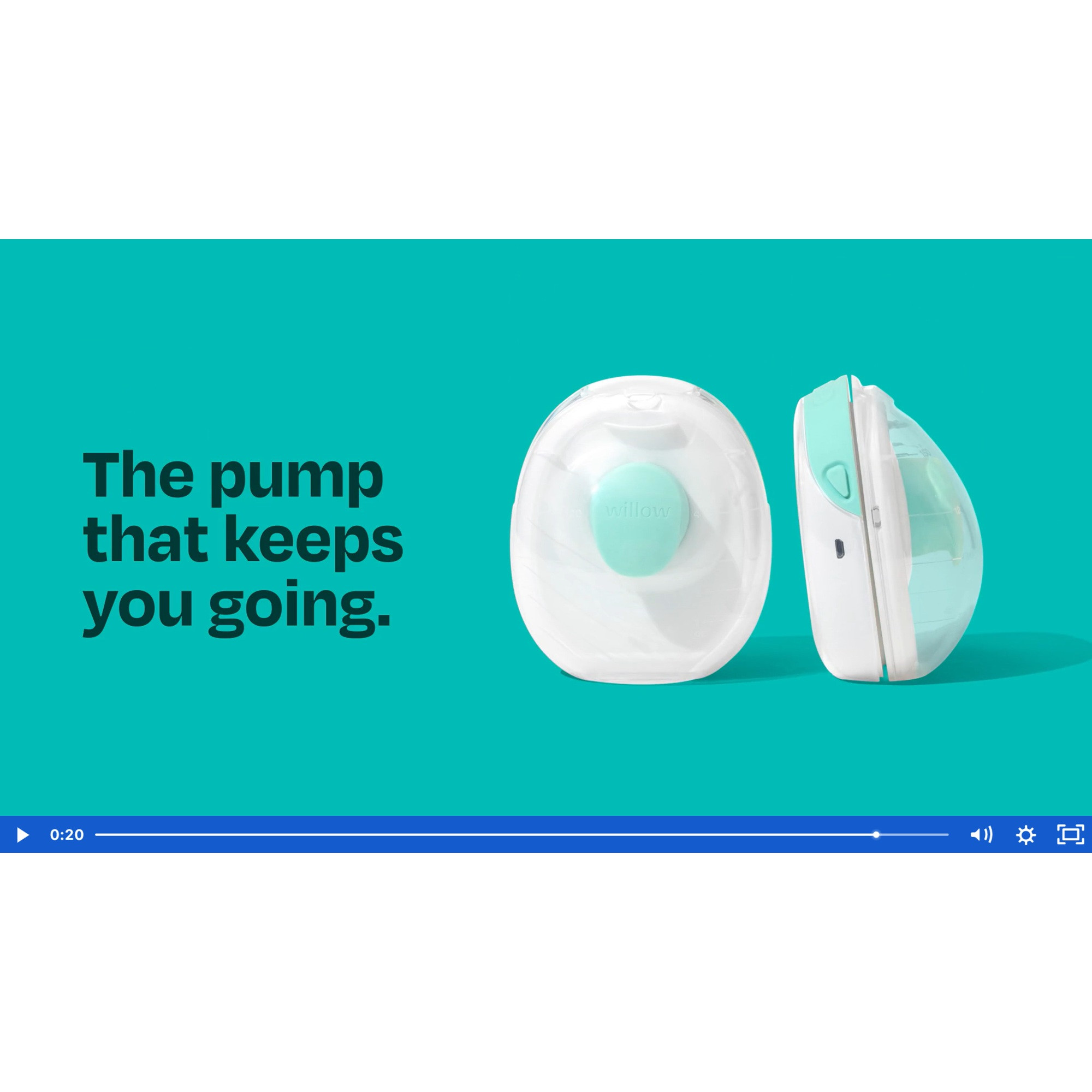 Willow Go Wearable Hands-Free, Cord-Free Double Electric Breast Pump