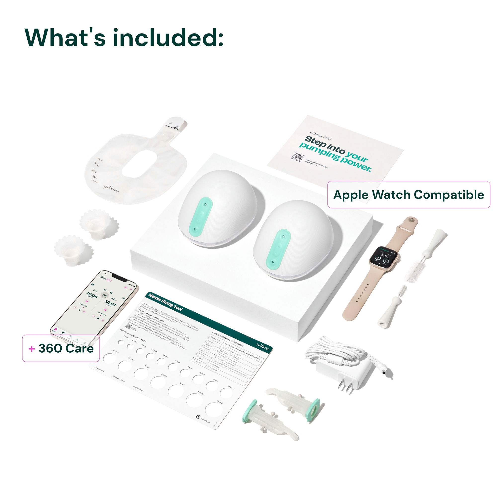 Willow 360 Leak-Proof Wearable Double Electric Breast Pump