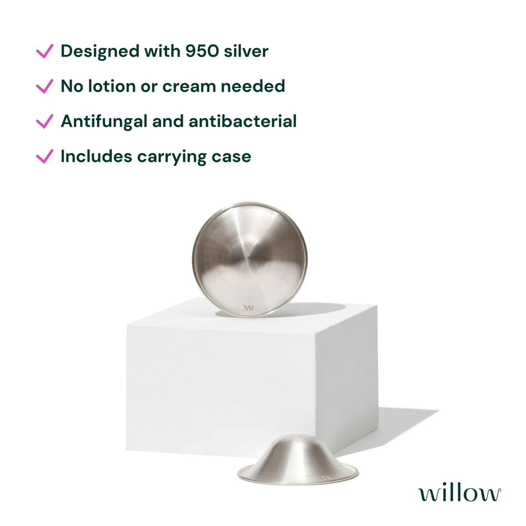 Willow Soothing Silver Nursing Cups