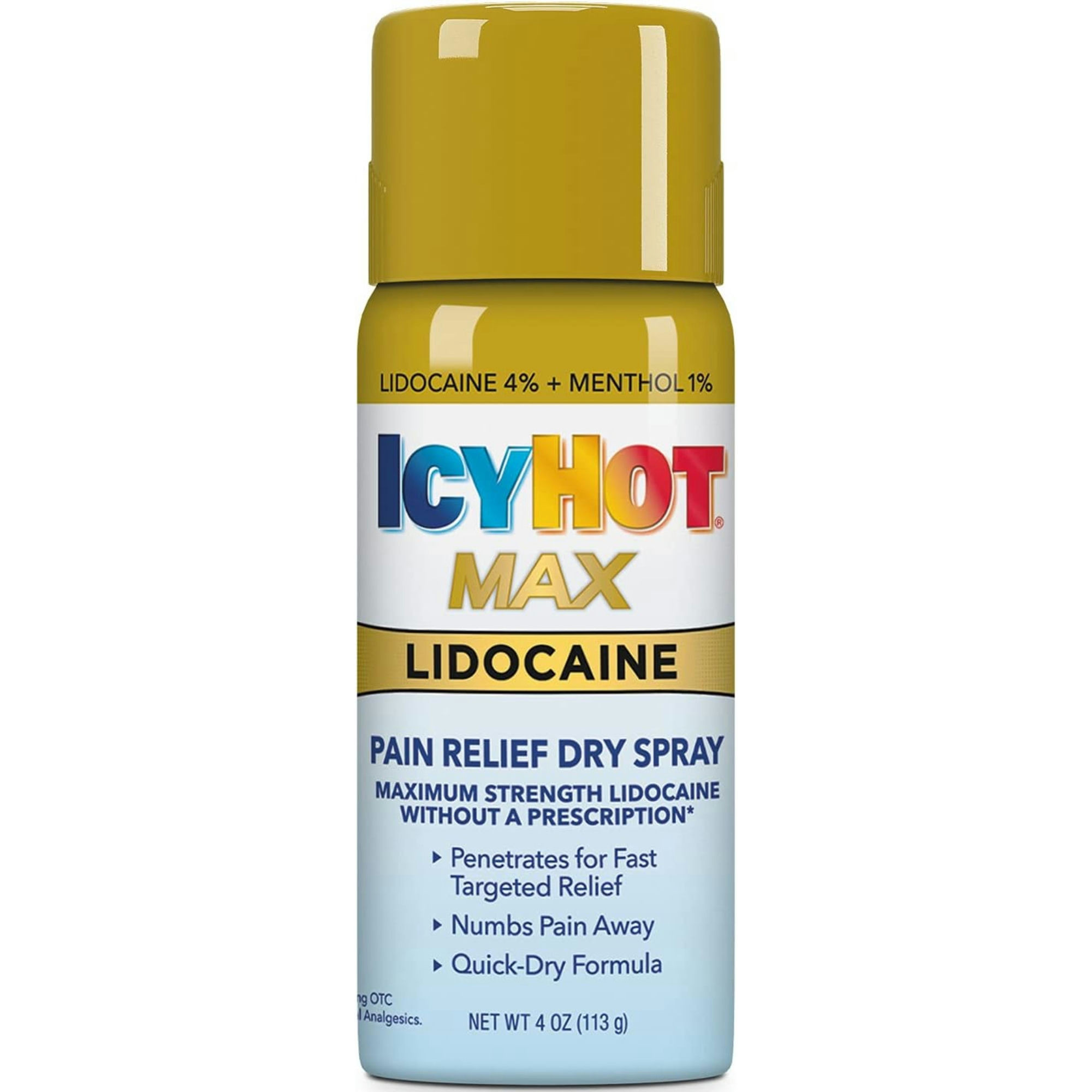 Icy Hot Max Lidocaine Pain Relief Dry Spray