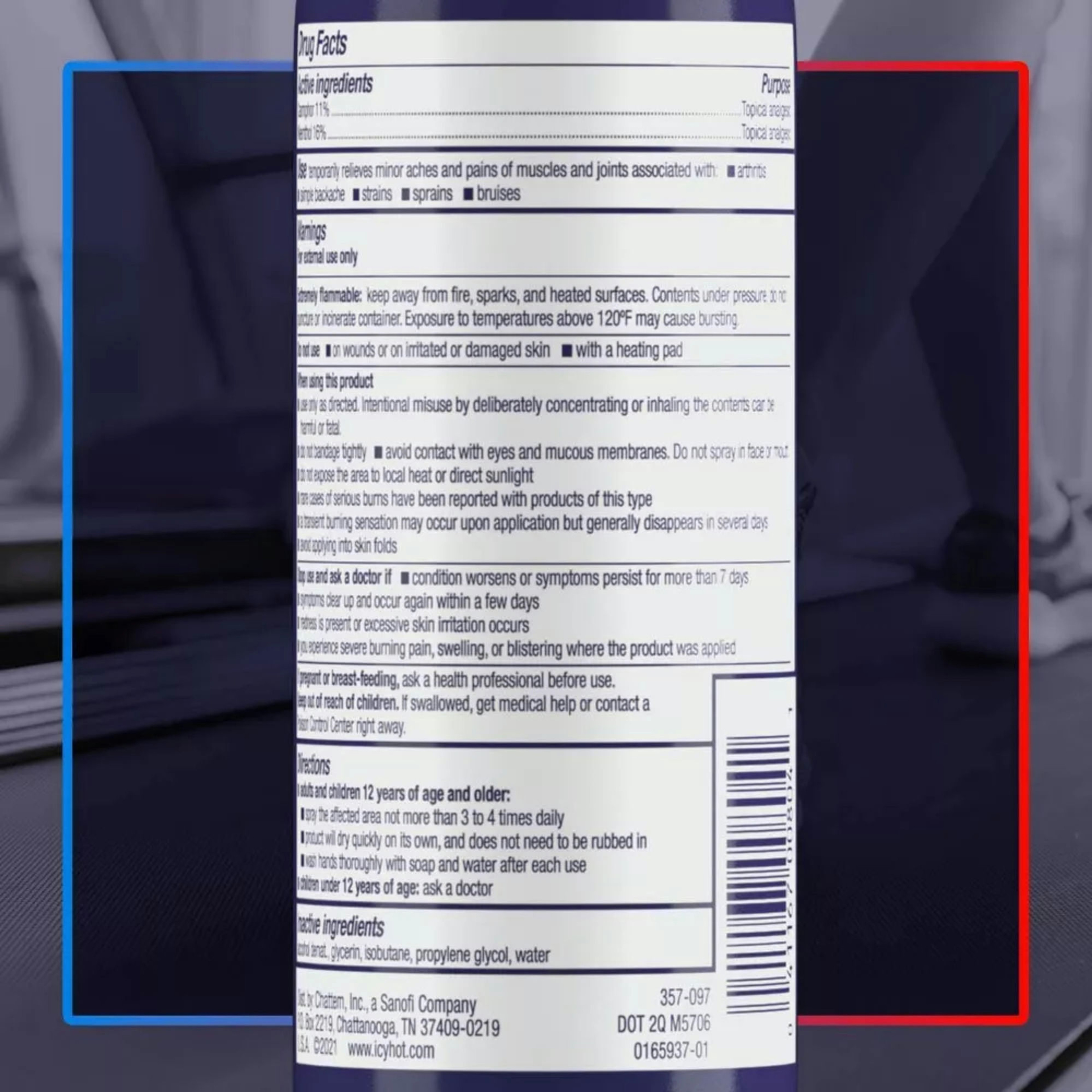 Icy Hot Pro Pain Relief Dry Spray