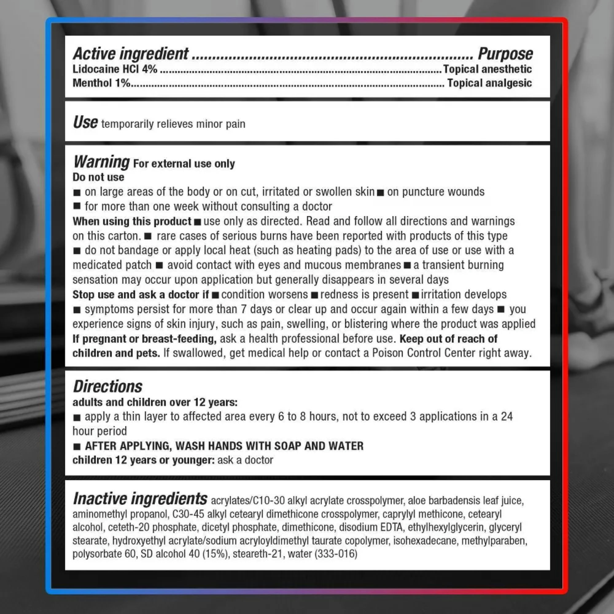 Icy Hot Max Lidocaine Pain Relief Cream