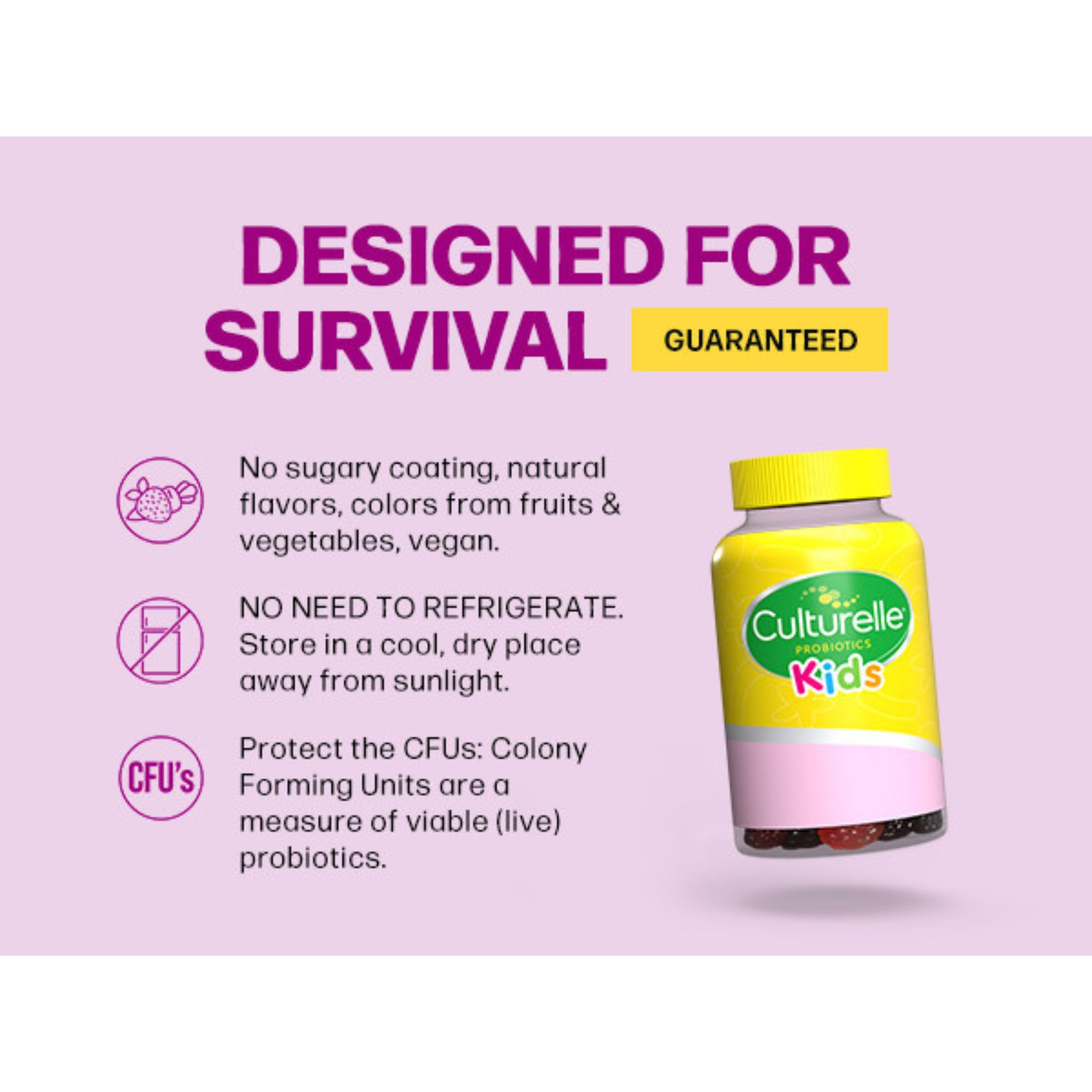 Culturelle Kids Probiotic + Veggie Fiber Gummies