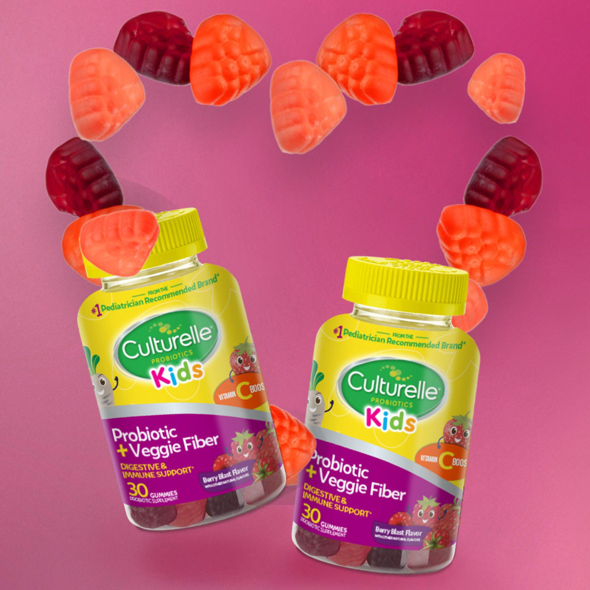 Culturelle Kids Probiotic + Veggie Fiber Gummies