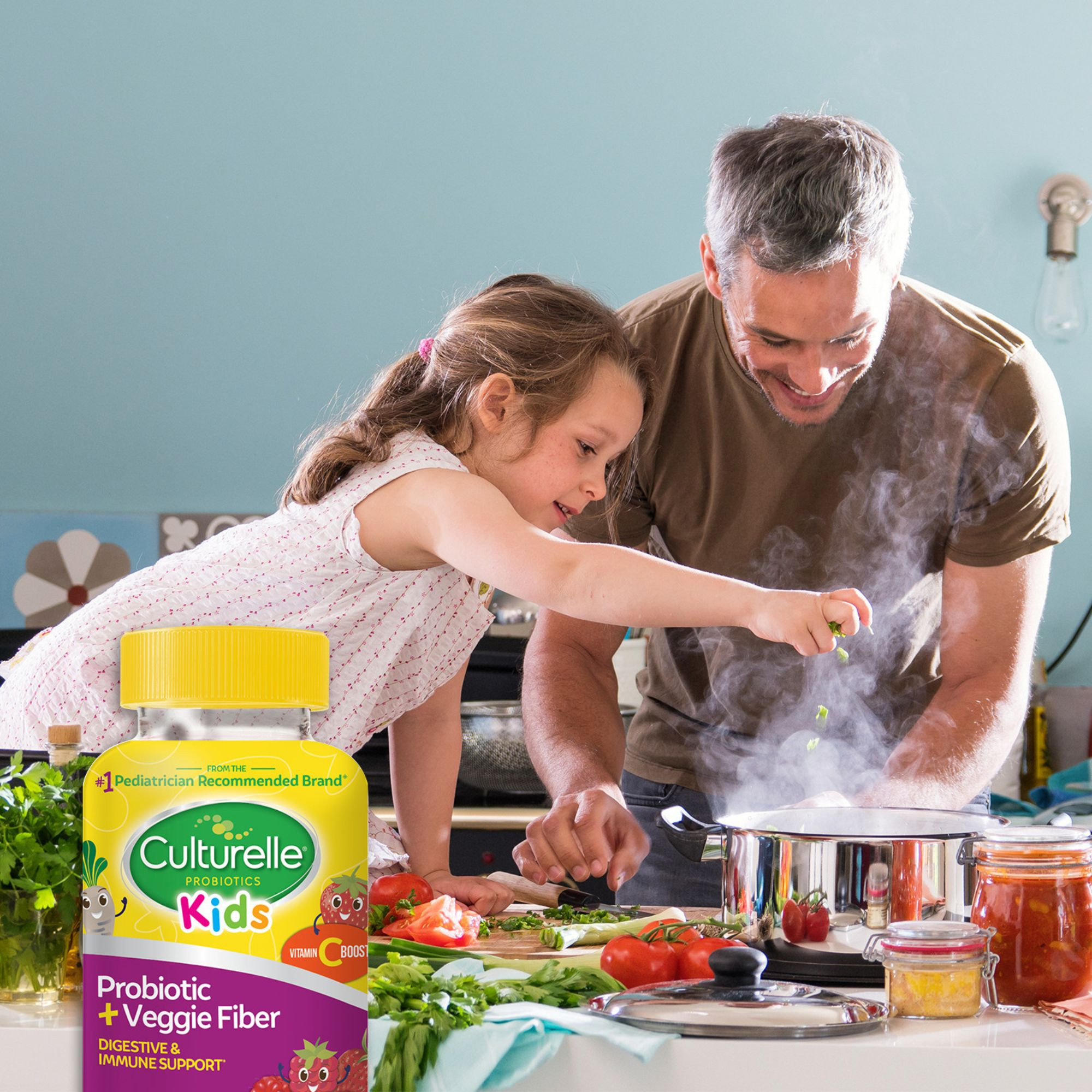 Culturelle Kids Probiotic + Veggie Fiber Gummies