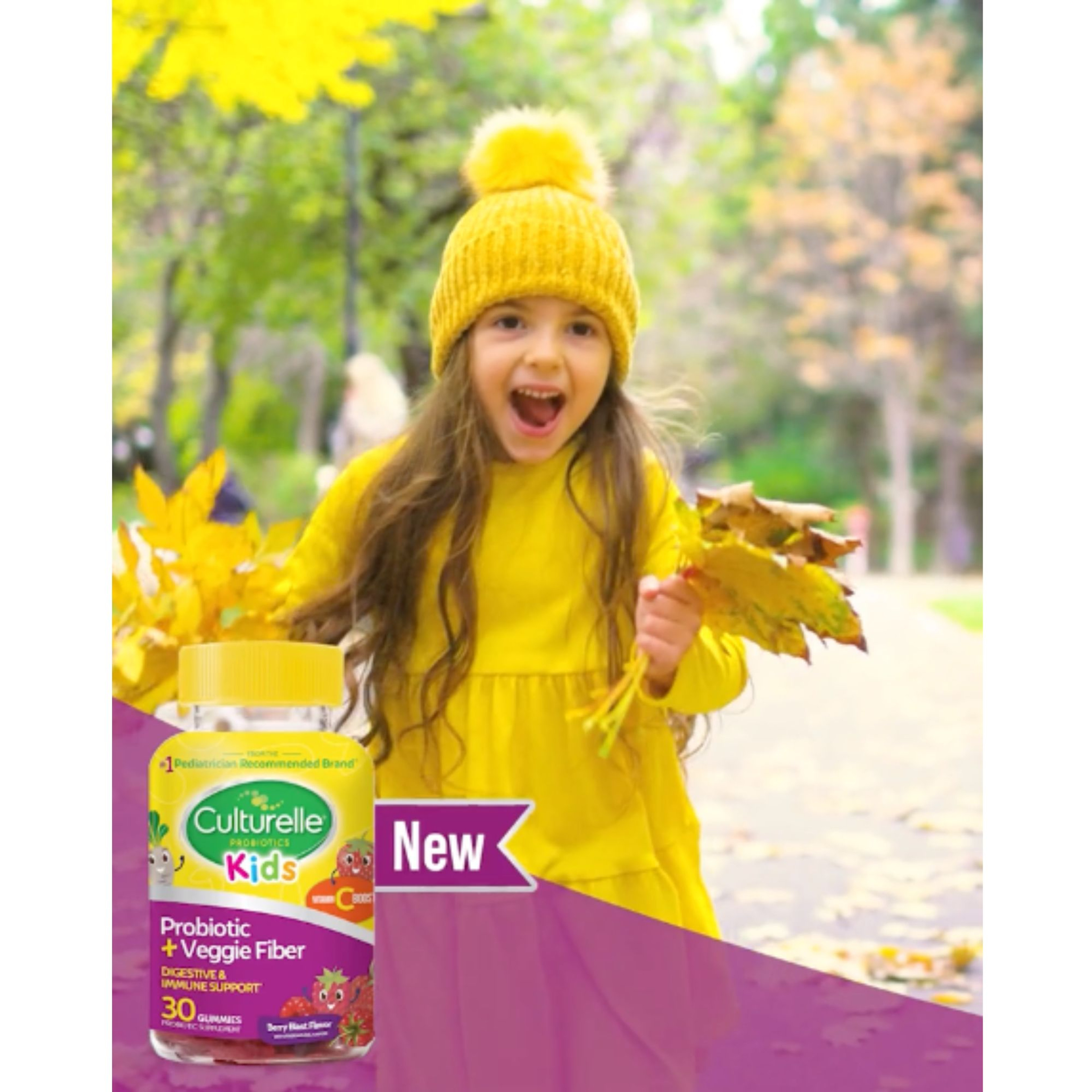 Culturelle Kids Probiotic + Veggie Fiber Gummies