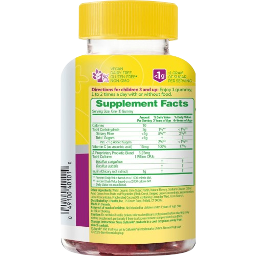 Culturelle Kids Probiotic + Veggie Fiber Gummies