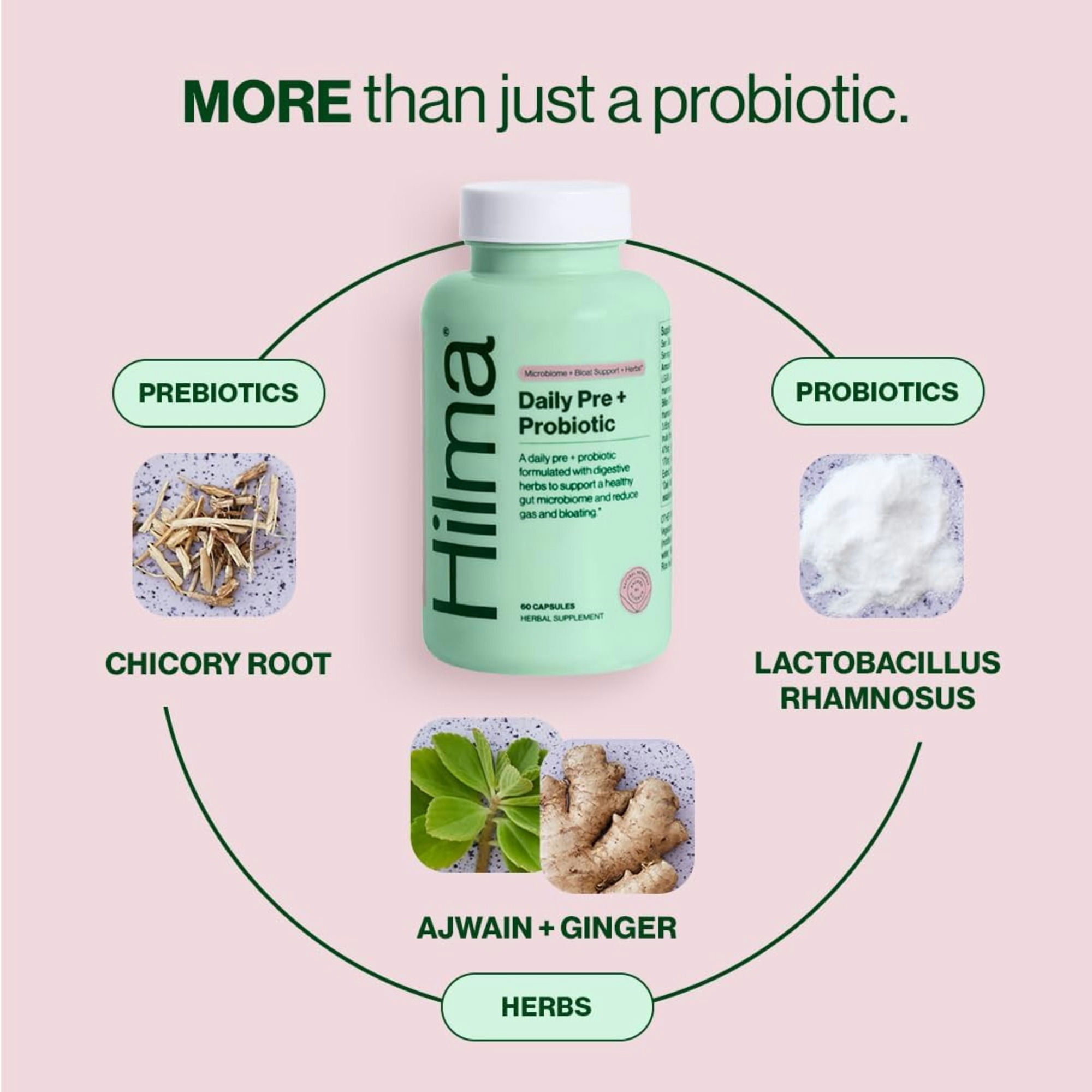 Hilma Daily Pre + Probiotic Herbal Supplement