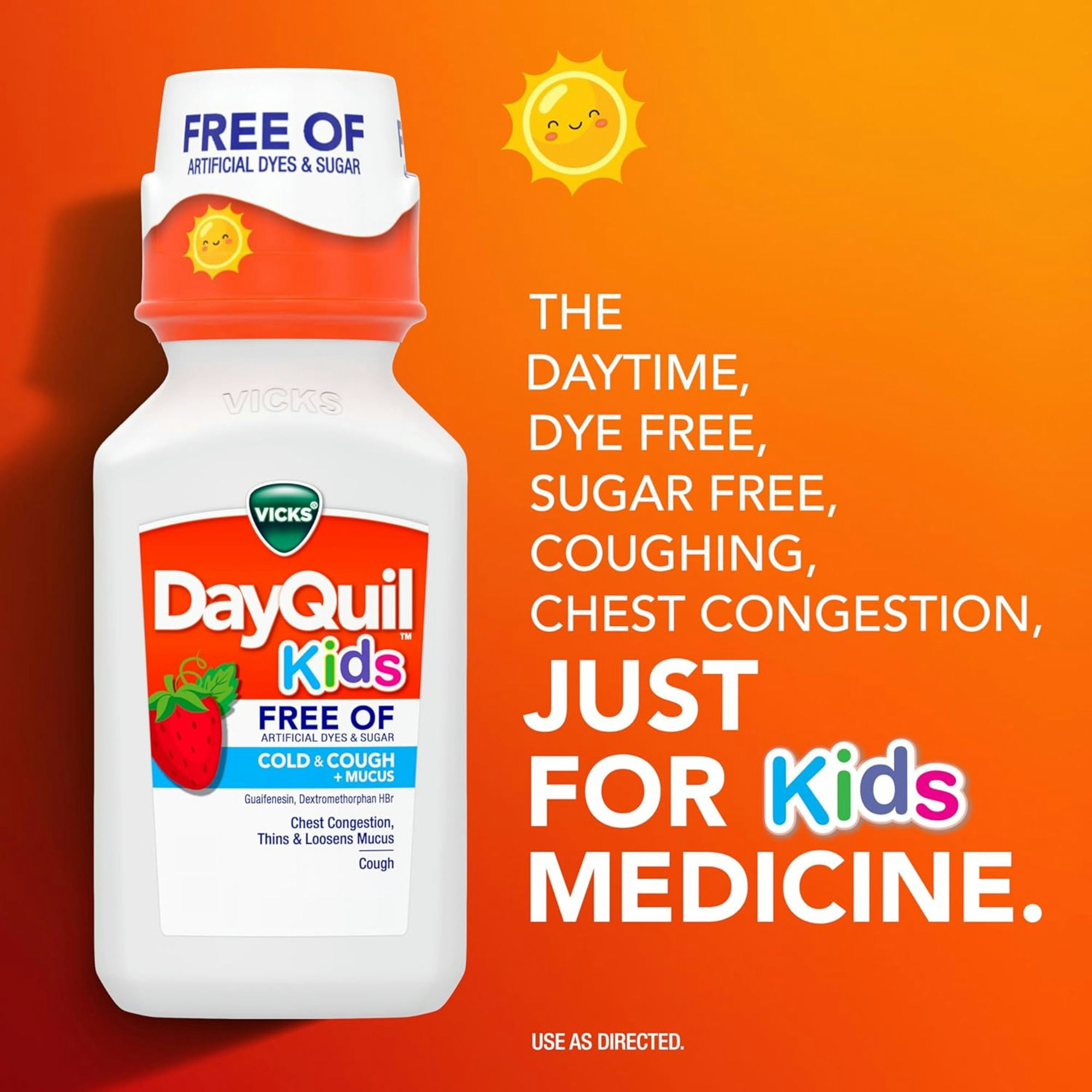 Vicks Kids DayQuil & NyQuil Cold and Cough Relief, Dye & Sugar Free