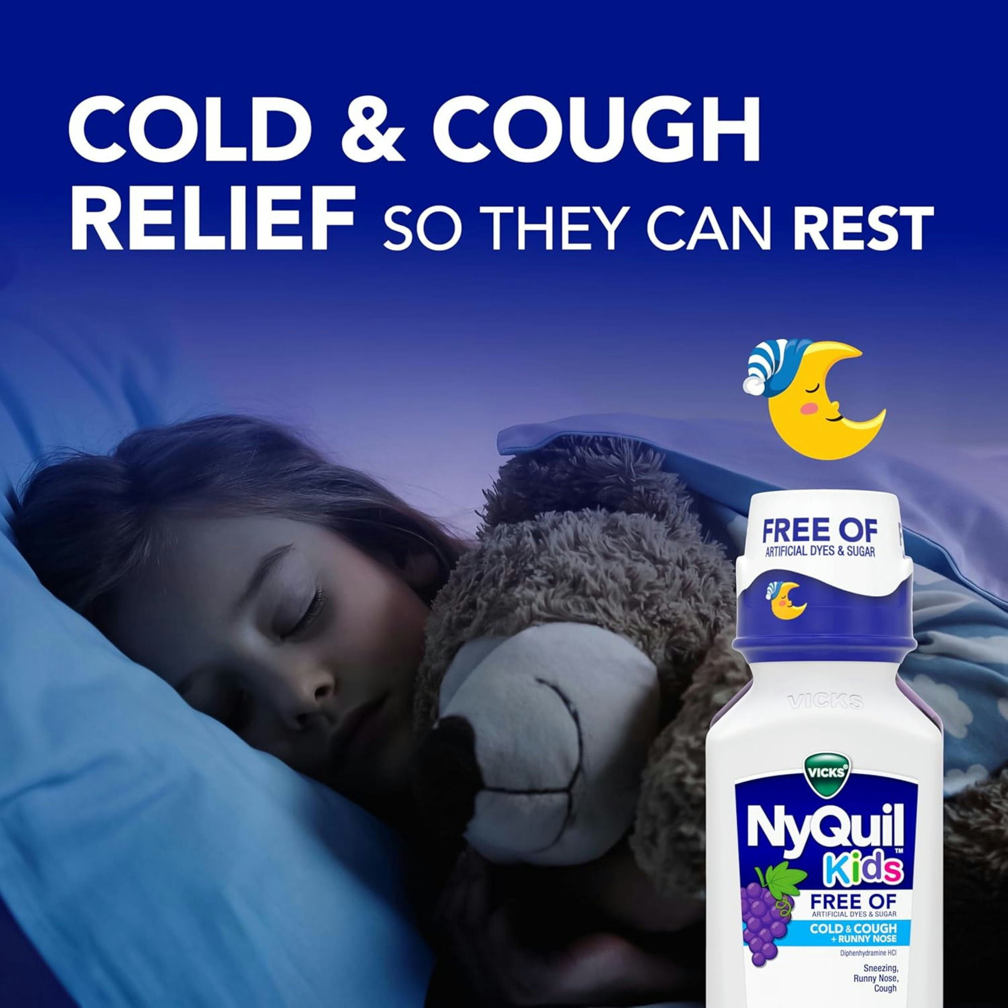 Vicks Kids DayQuil & NyQuil Cold and Cough Relief, Dye & Sugar Free