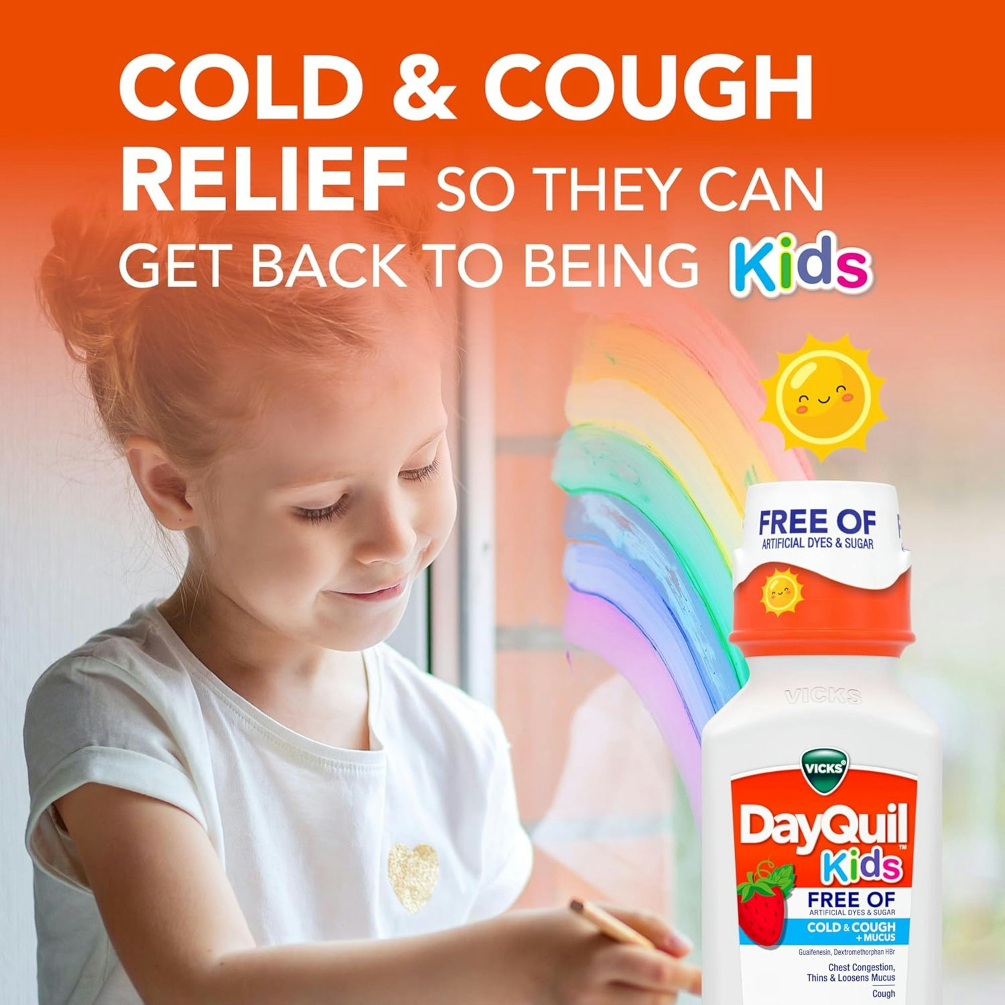 Vicks Kids DayQuil & NyQuil Cold and Cough Relief, Dye & Sugar Free