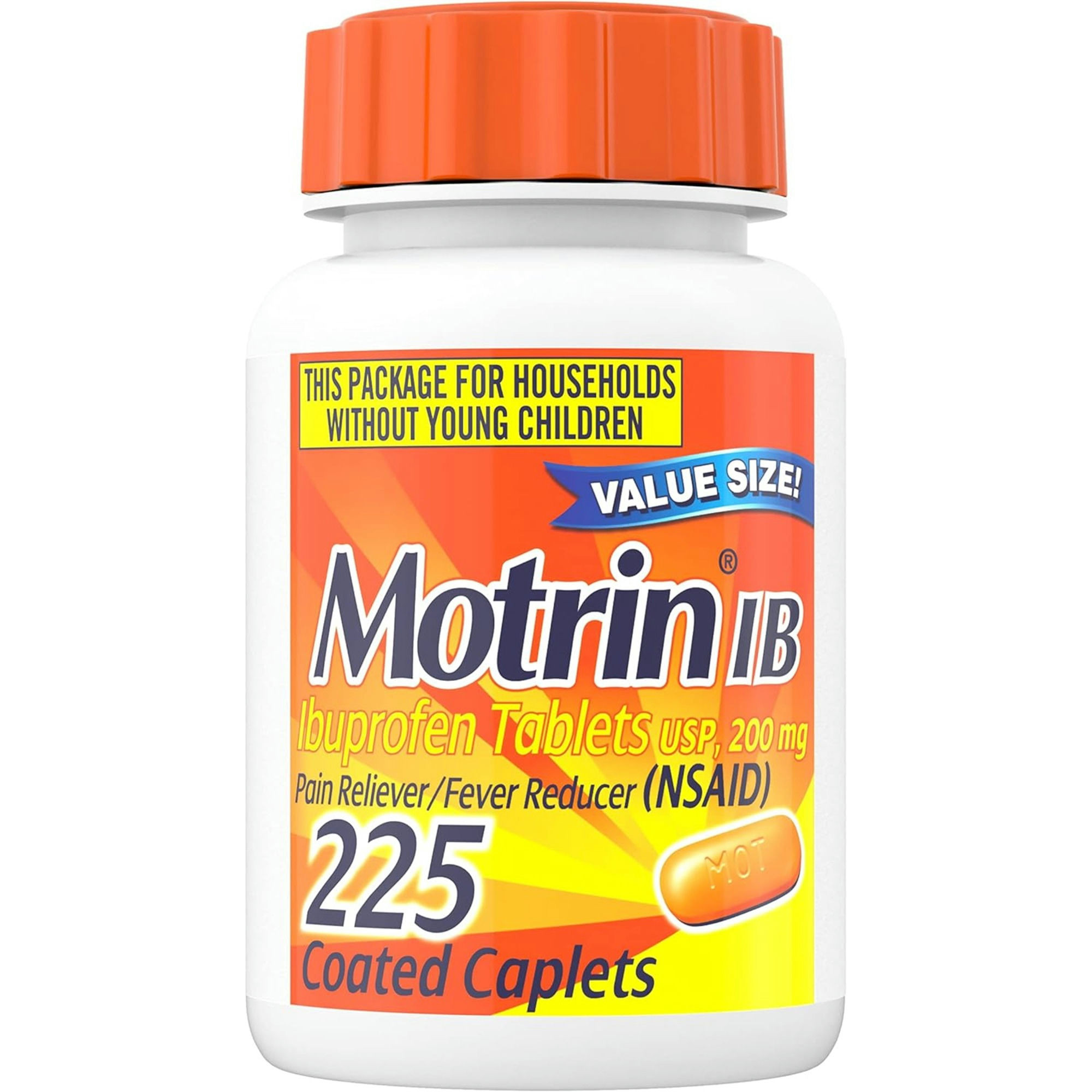 Motrin IB Pain Reliever & Fever Reducer Coated Caplets, 200 mg