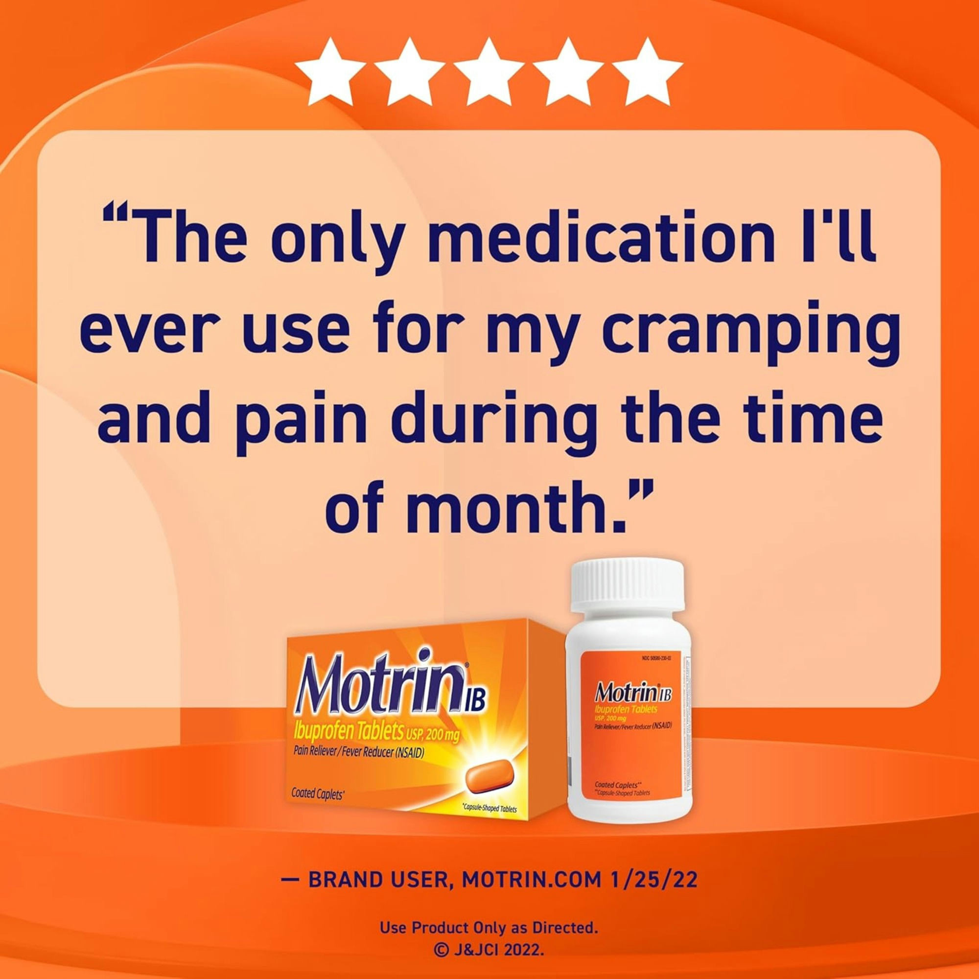 Motrin IB Pain Reliever & Fever Reducer Coated Caplets, 200 mg