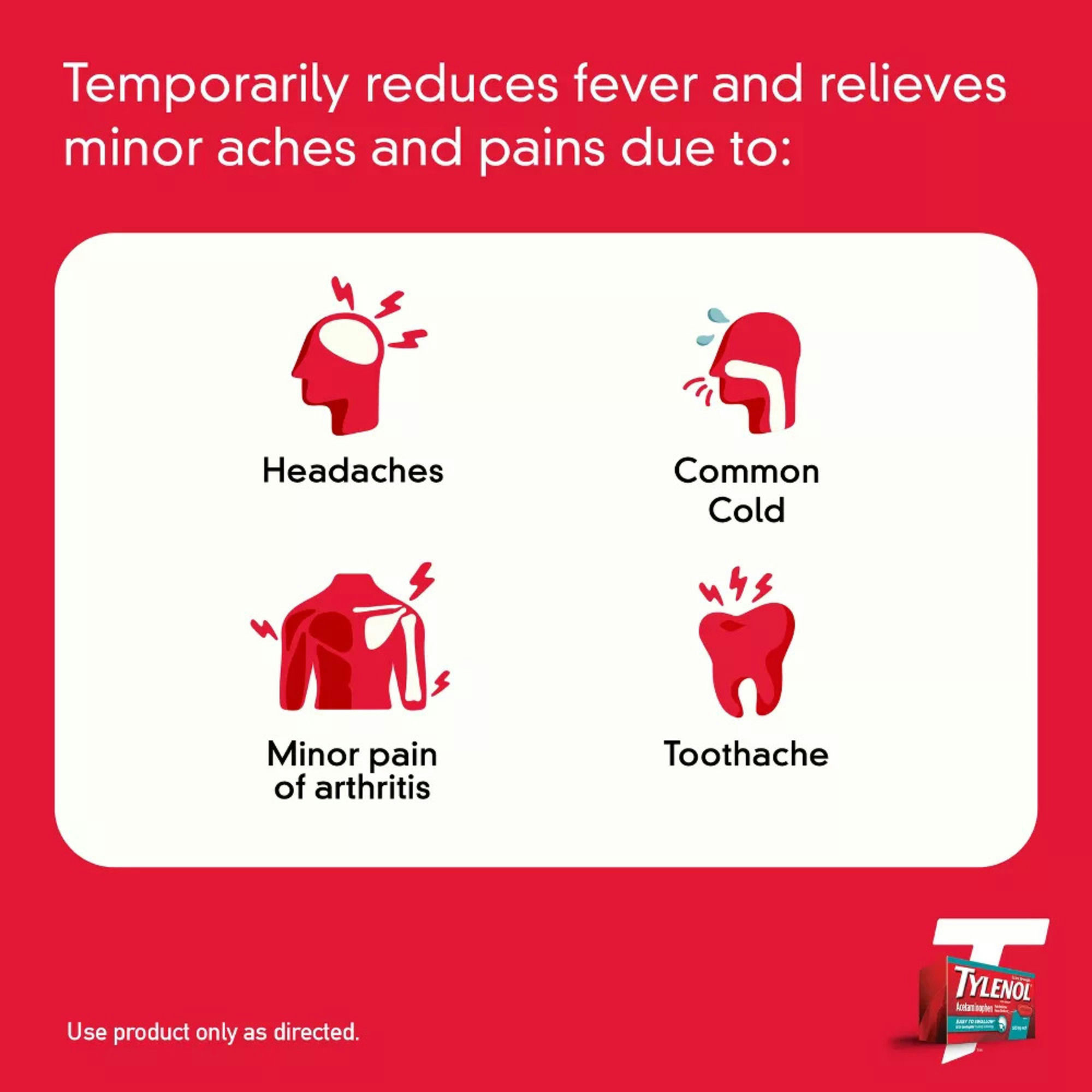 Tylenol Extra Strength Easy To Swallow Caplets with Gentleglide, 500 mg