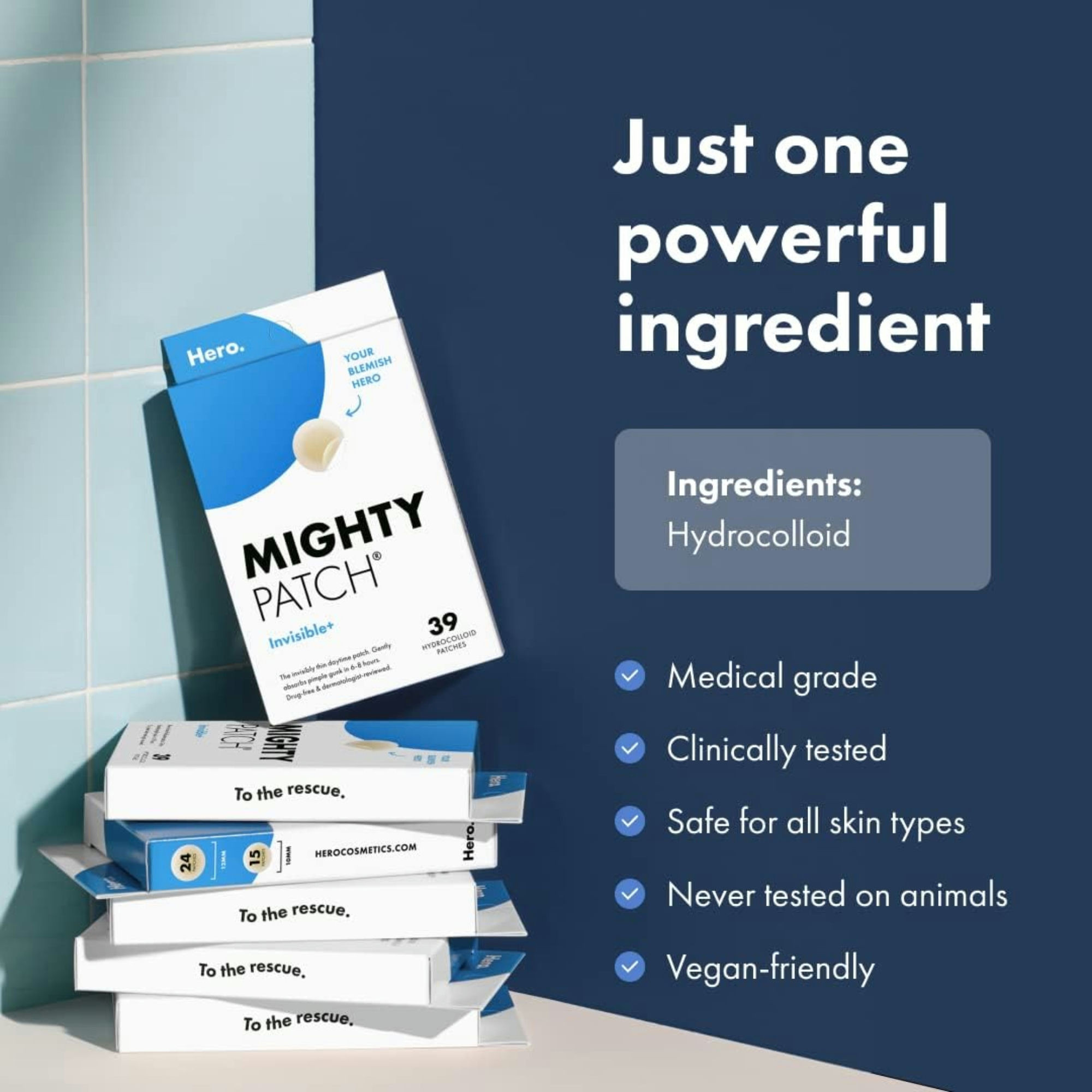 Hero Cosmetics Mighty Patch Acne Patches, Invisible+