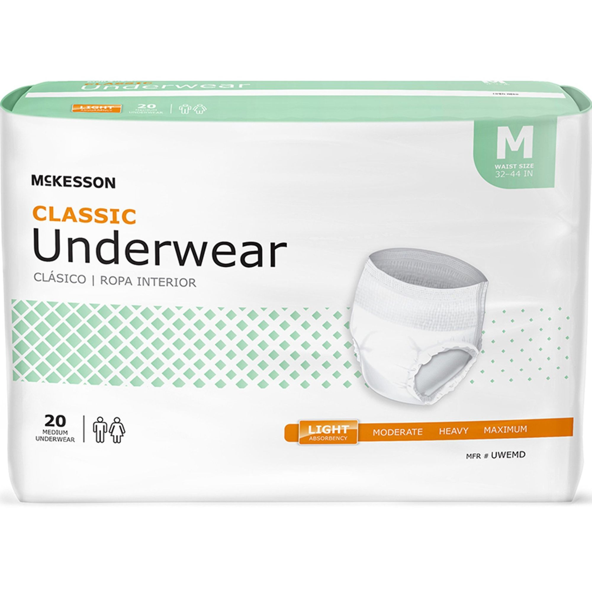 McKesson Classic Underwear, Light Absorbency