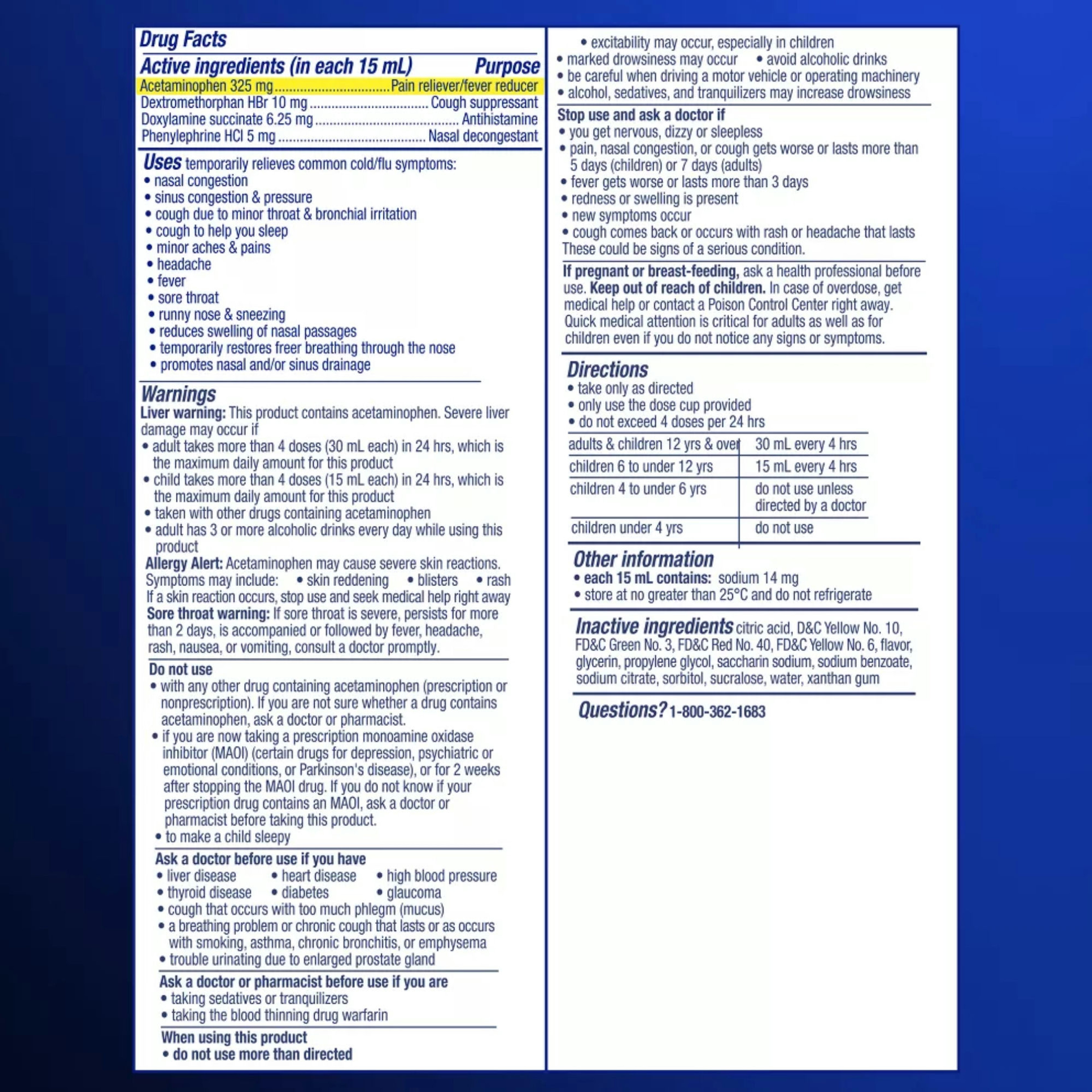 Vicks NyQuil Severe Maximum Strength Cold & Flu Relief Liquid, Honey