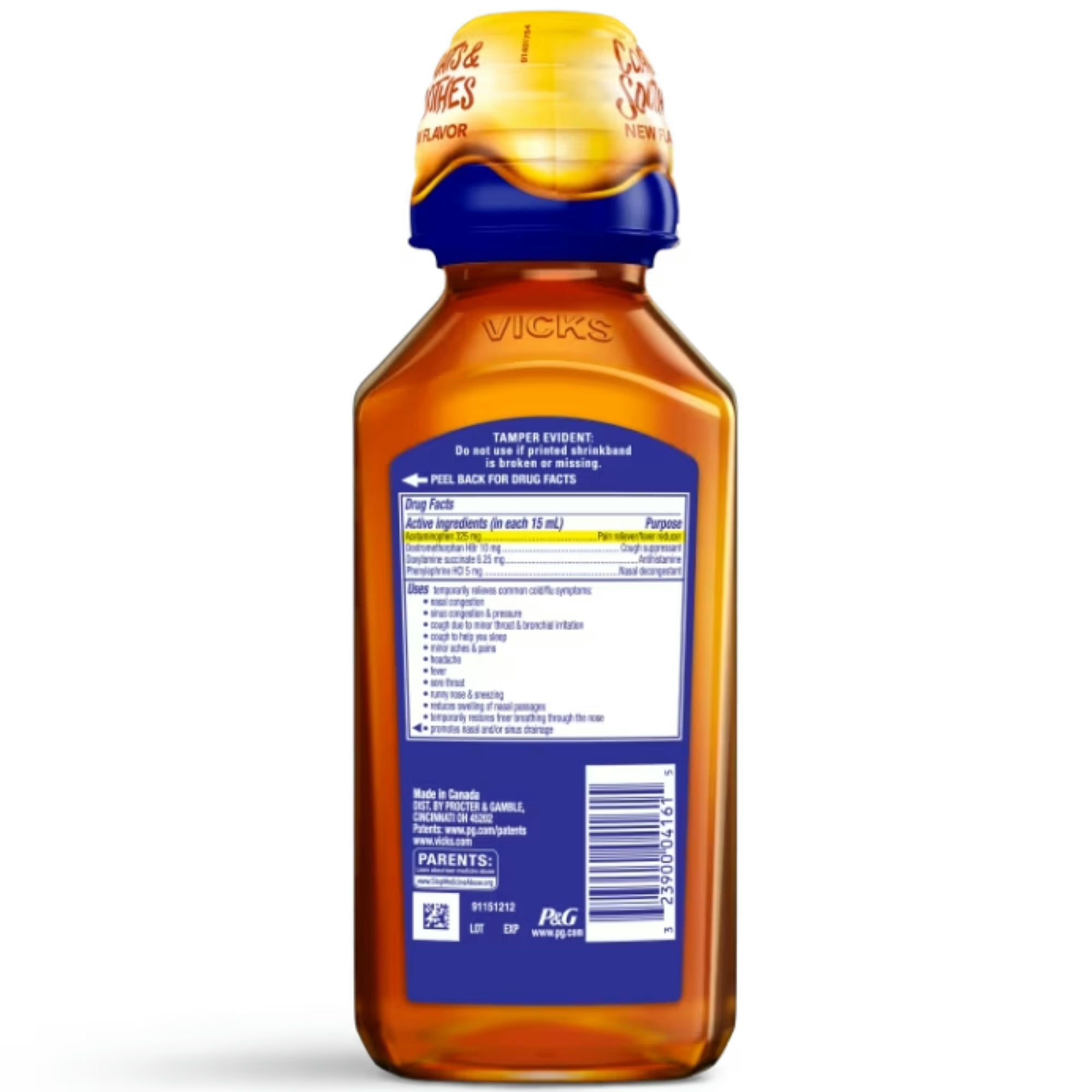 Vicks NyQuil Severe Maximum Strength Cold & Flu Relief Liquid, Honey