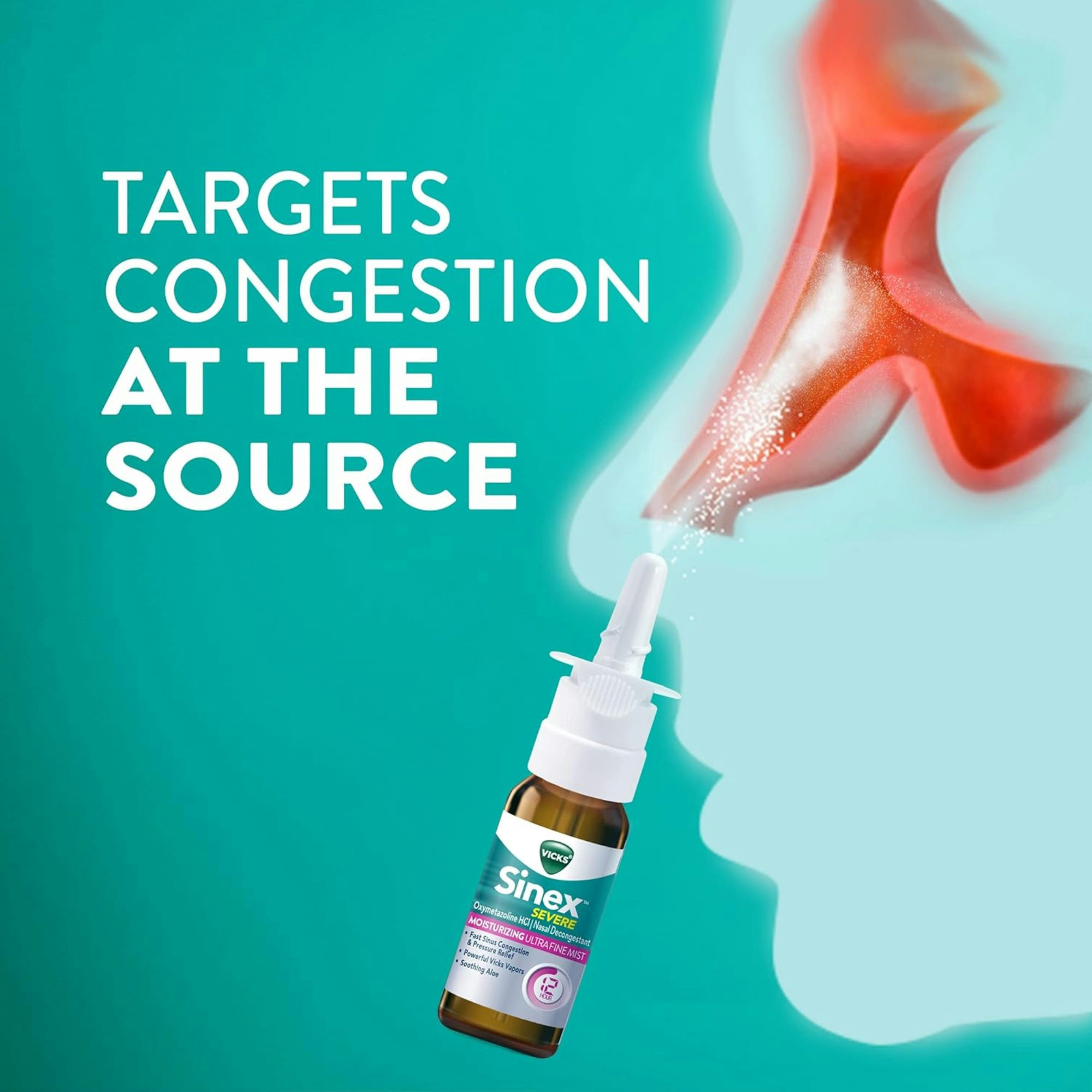 Vicks Sinex Severe Moisturizing Ultra Fine Mist Nasal Spray