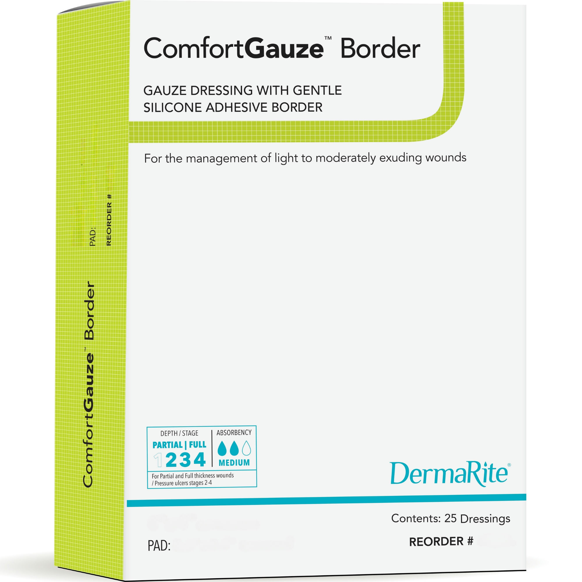 DermaRite ComfortGauze Border Gauze Dressing