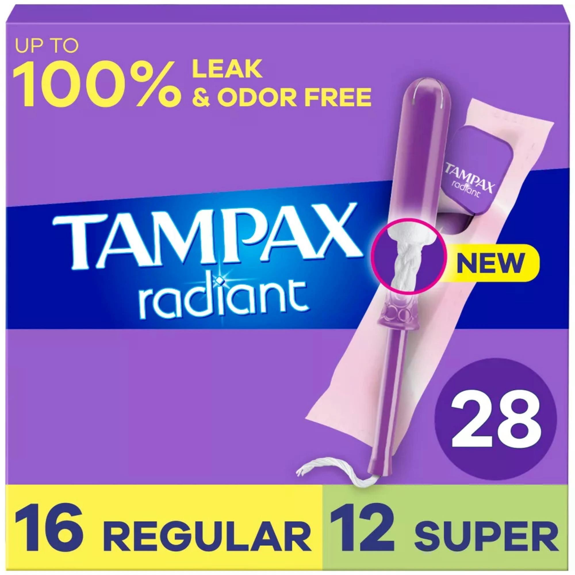 Tampax Radiant Duo Pack Regular/Super Tampons