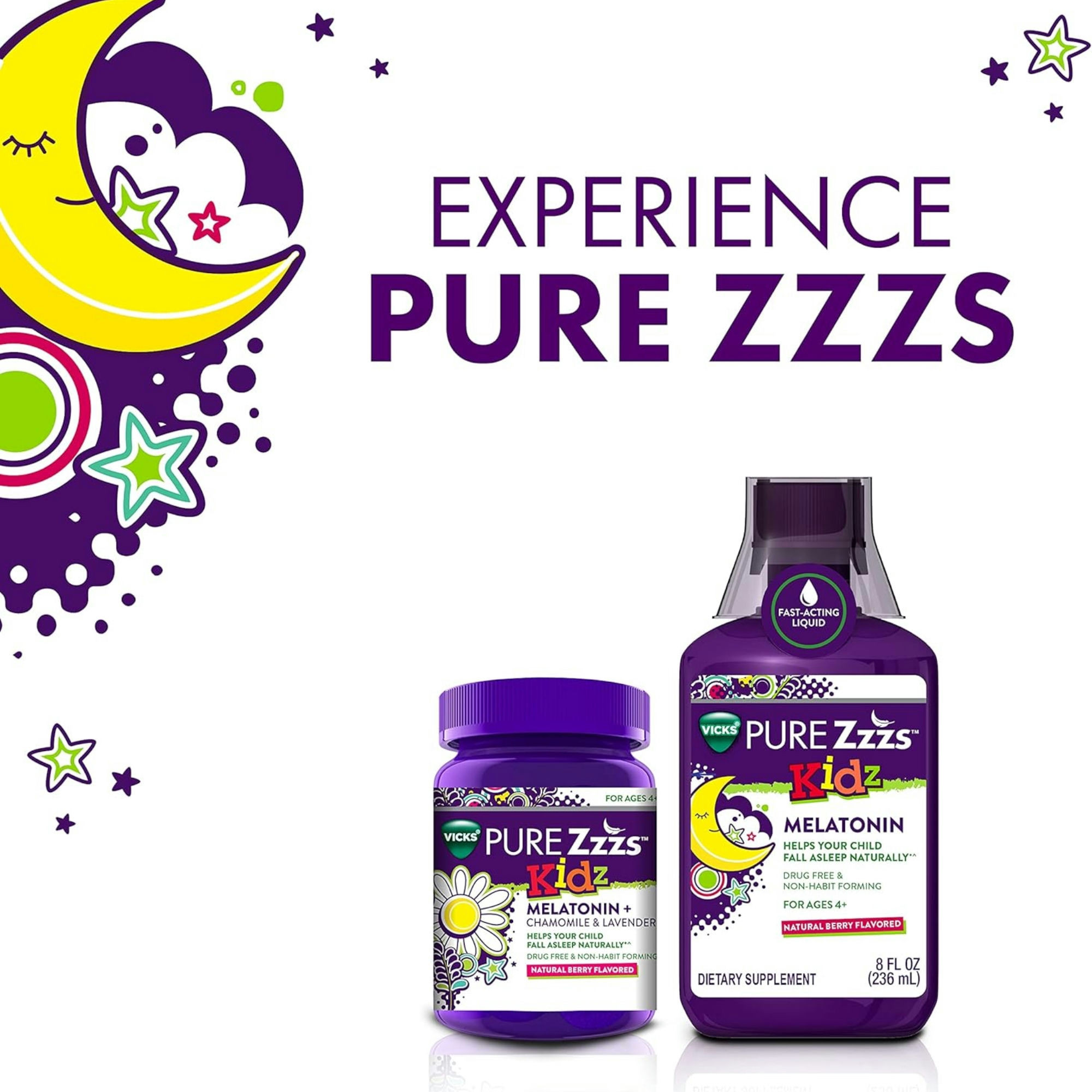 Vicks PURE Zzzs Kidz Melatonin Gummies