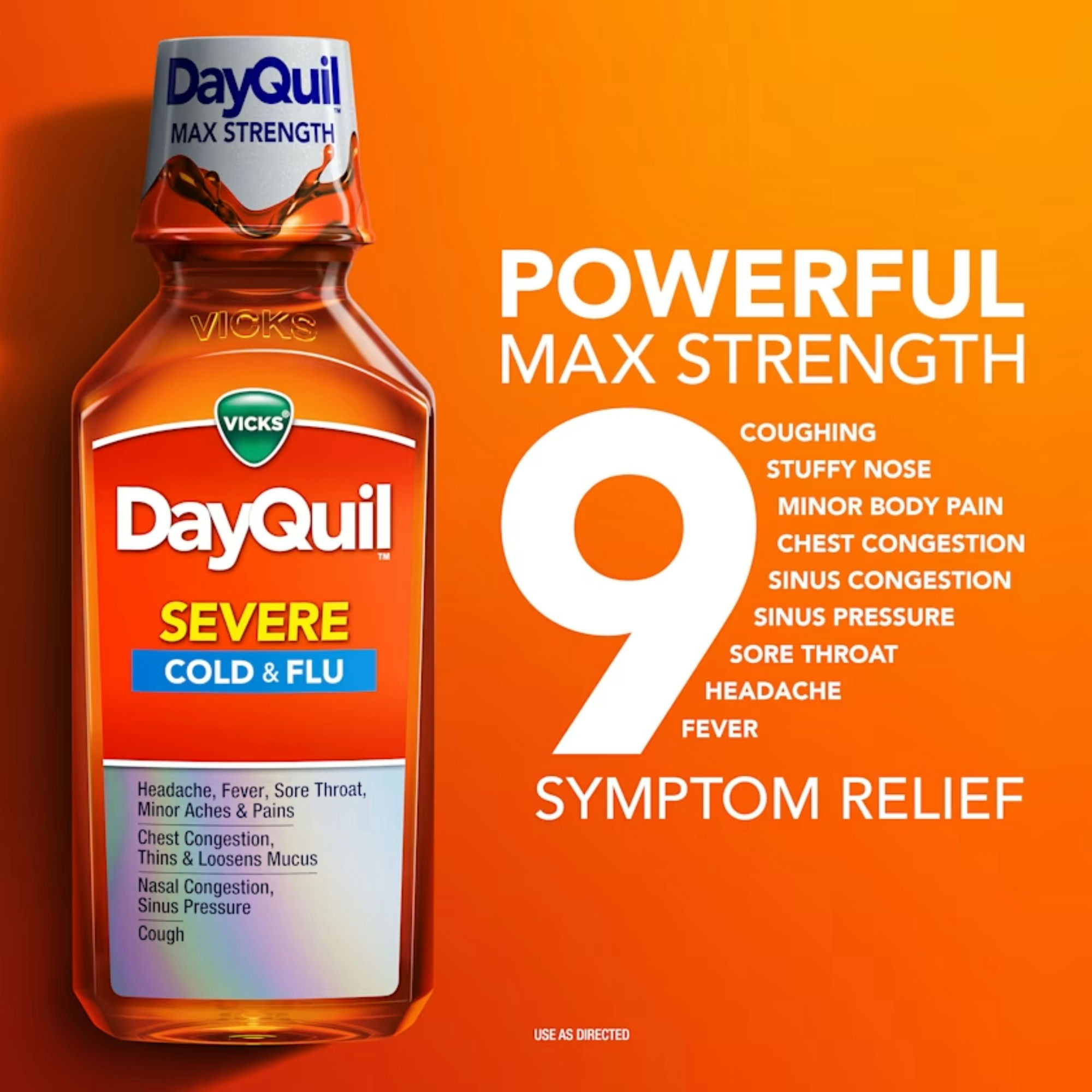 Vicks DayQuil Severe Maximum Strength Cold & Flu Relief Liquid