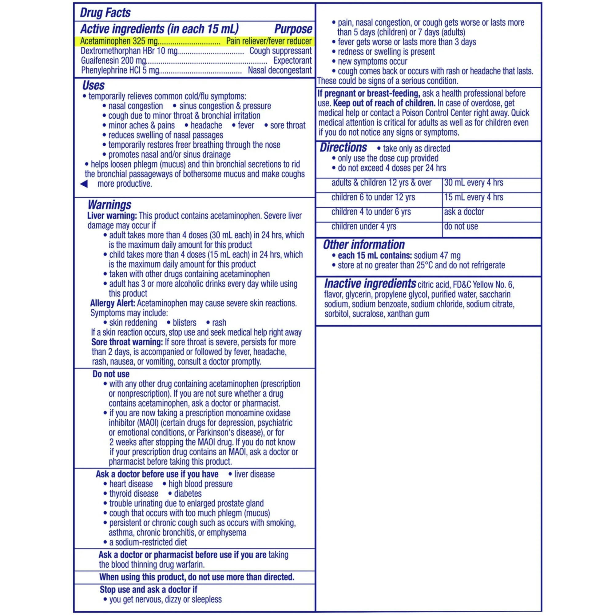 Vicks DayQuil Severe Maximum Strength Cold & Flu Relief Liquid