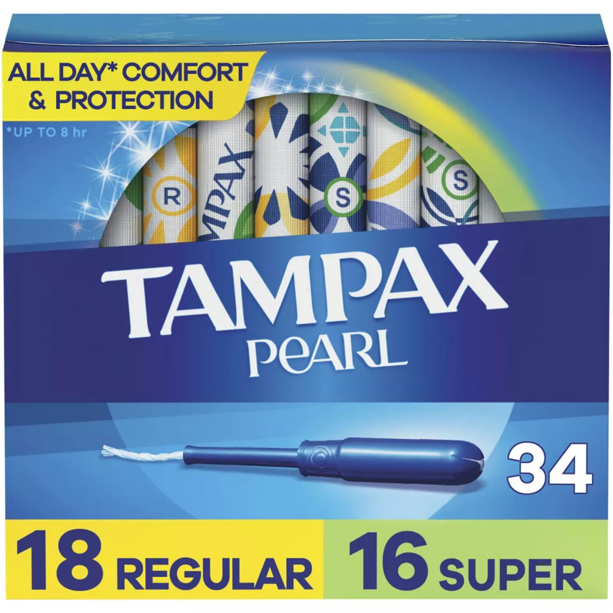 Tampax Pearl DuoPack Regular/Super Absorbency Tampons