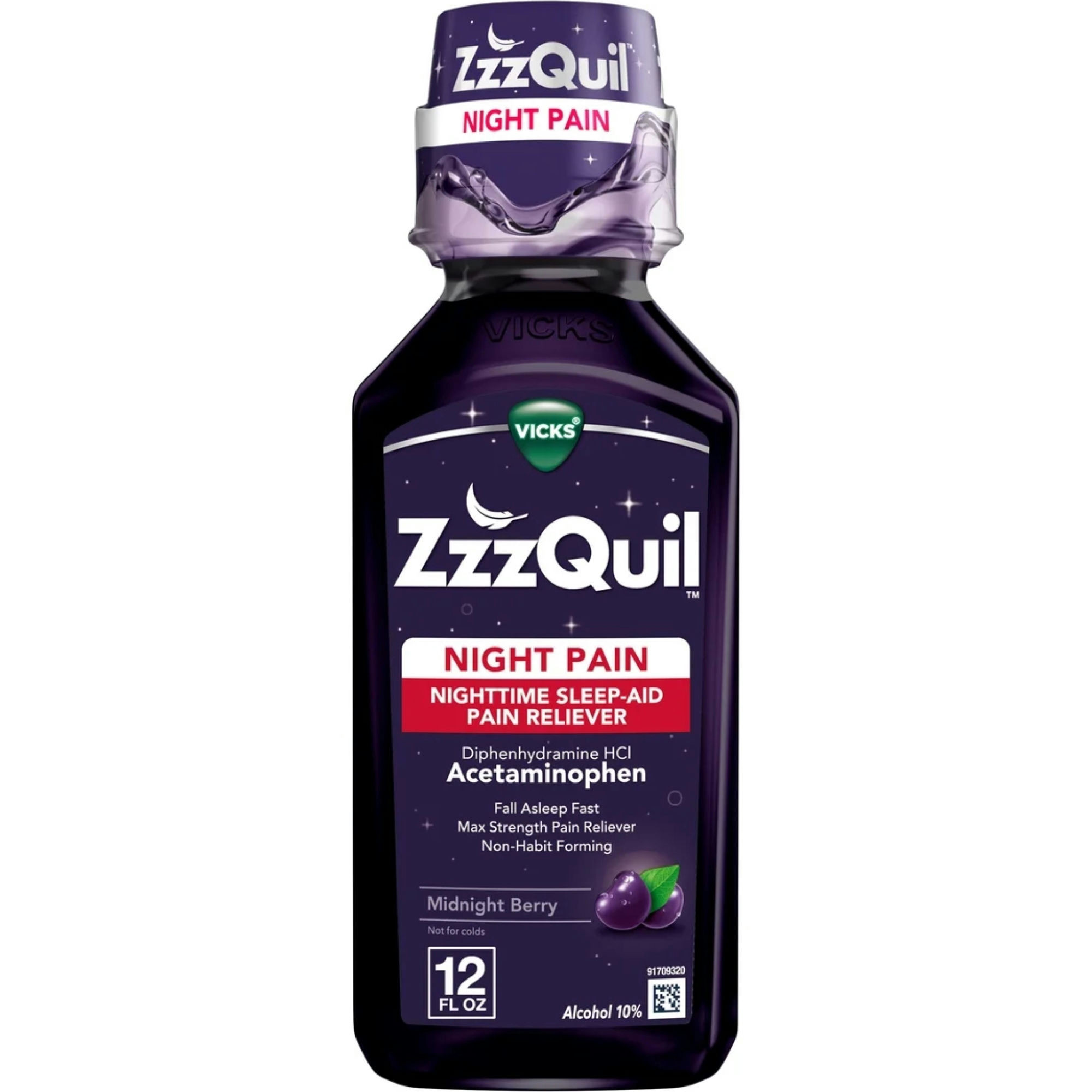 Vicks ZzzQuil Night Pain Nighttime Sleep-Aid Pain Reliever Liquid