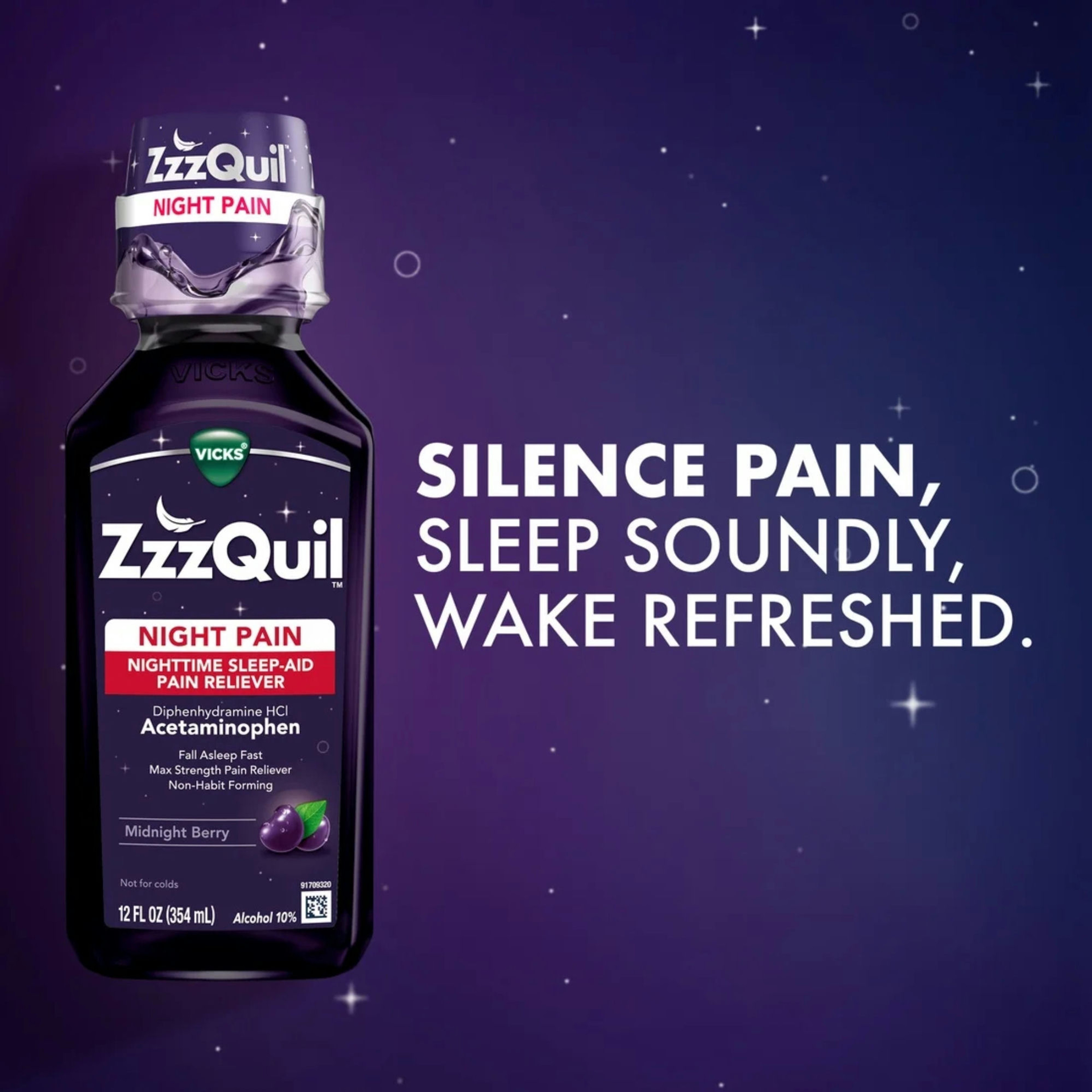 Vicks ZzzQuil Night Pain Nighttime Sleep-Aid Pain Reliever Liquid