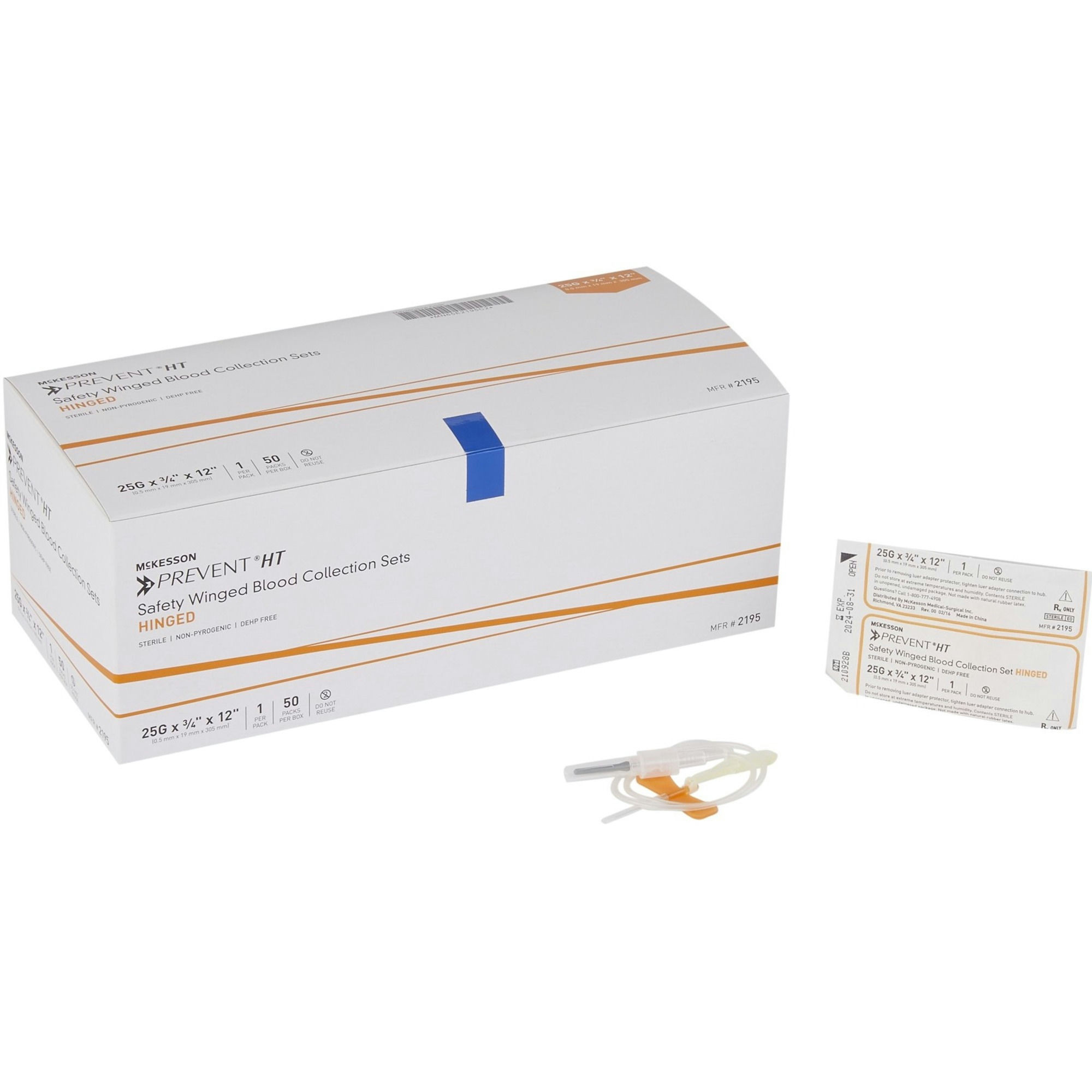 McKesson Prevent HT Safety Winged Blood Collection Sets