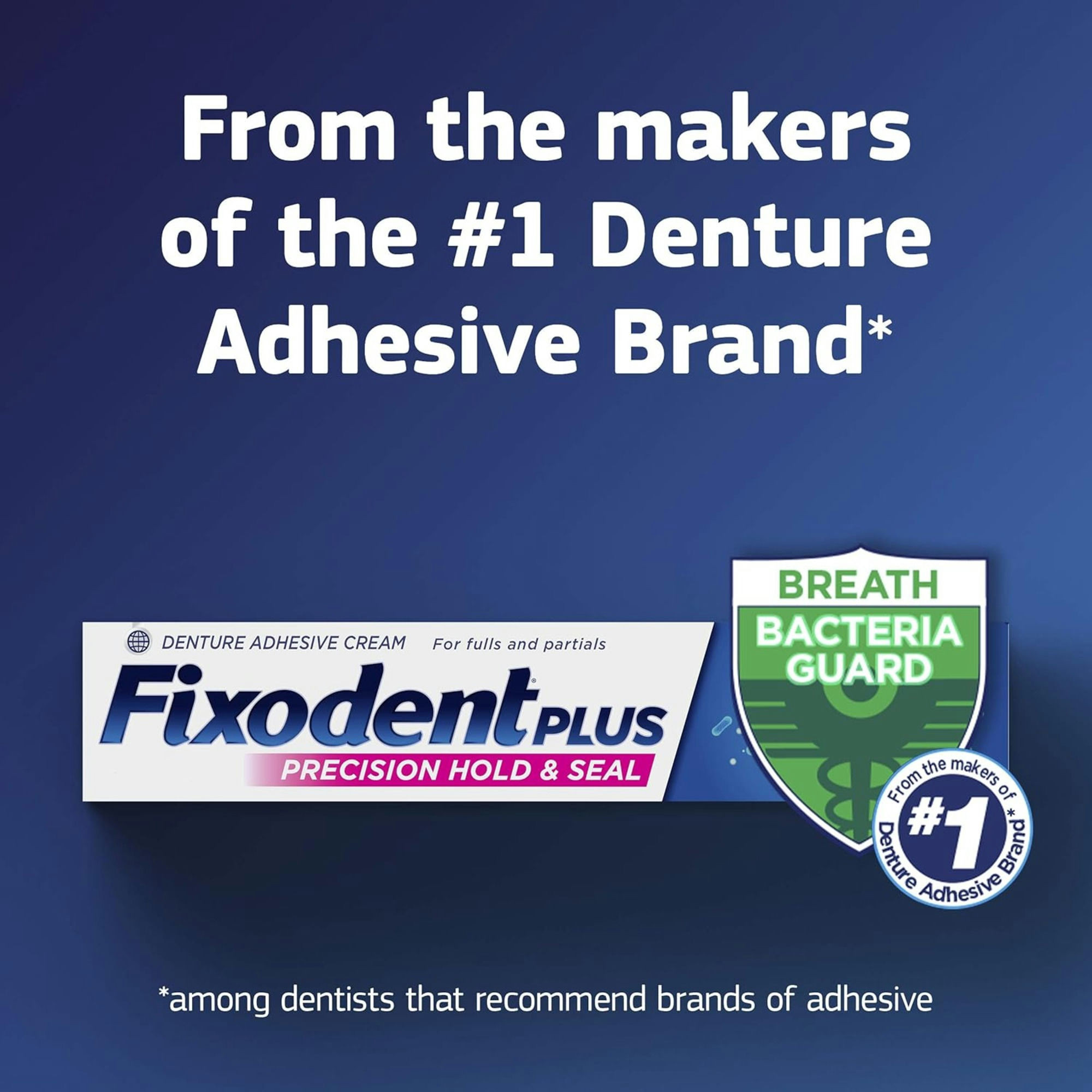 Fixodent Plus Bacteria Guard Denture Adhesive Cream